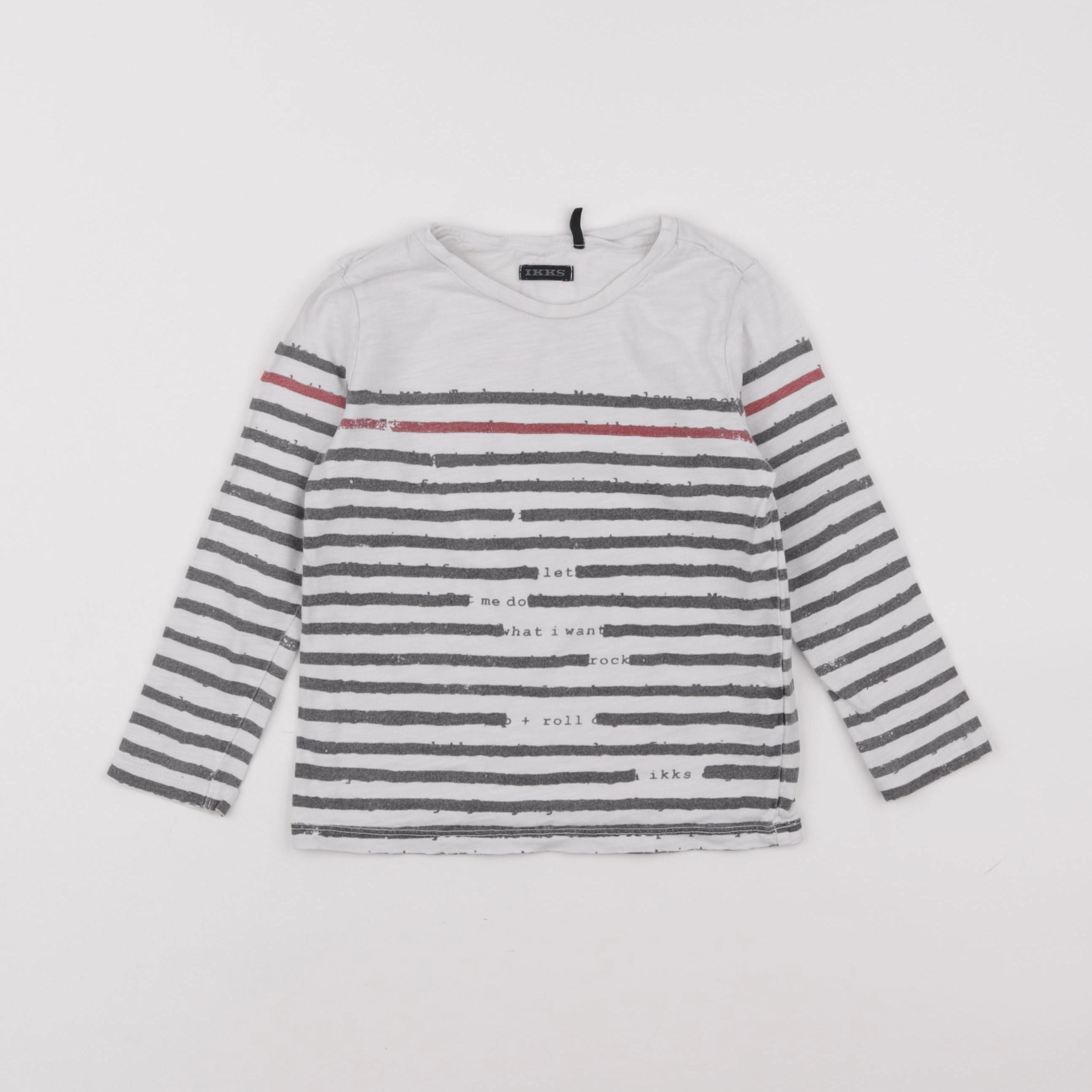 IKKS - tee-shirt blanc, gris - 3 ans
