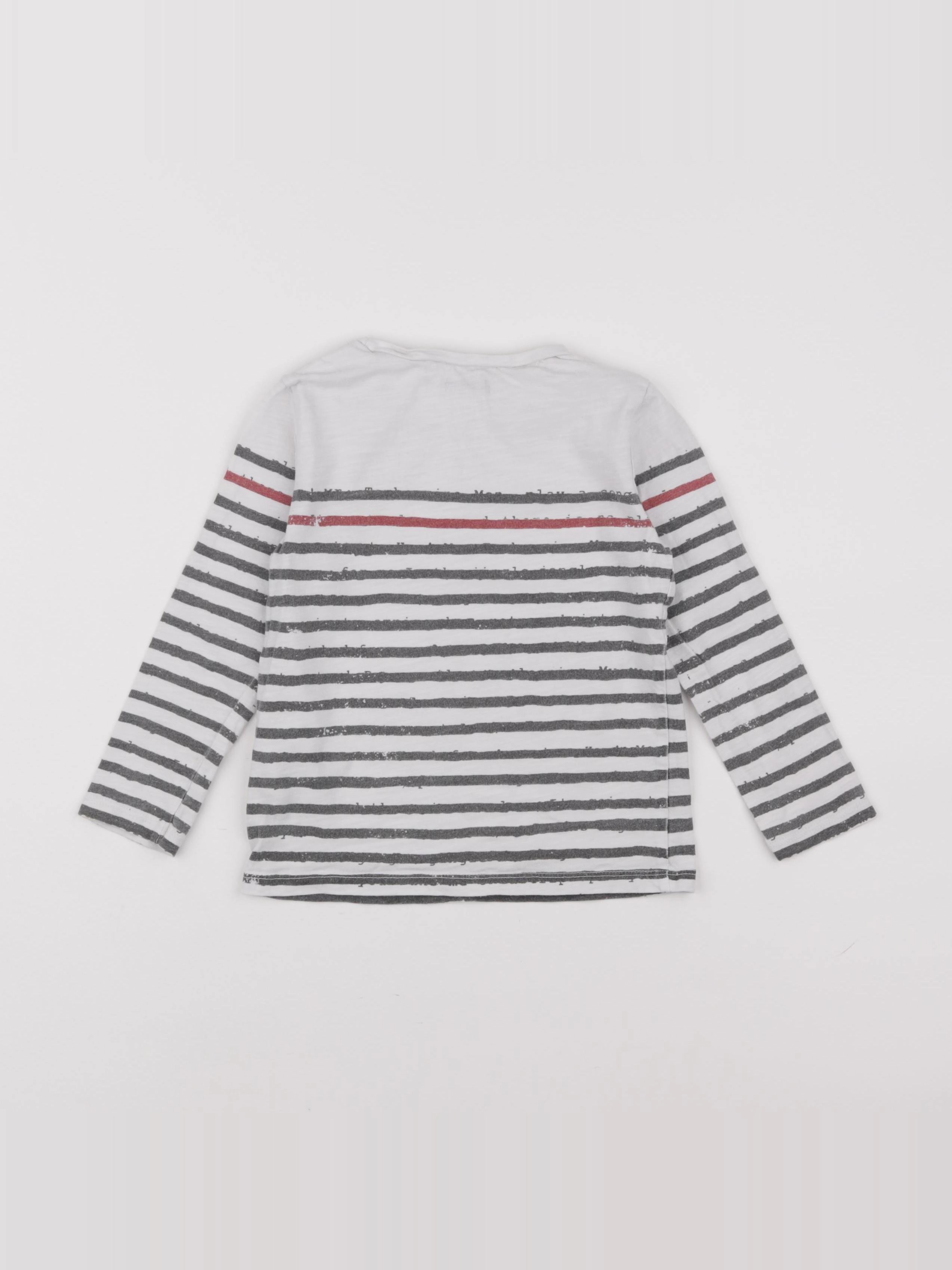 IKKS - tee-shirt blanc, gris - 3 ans