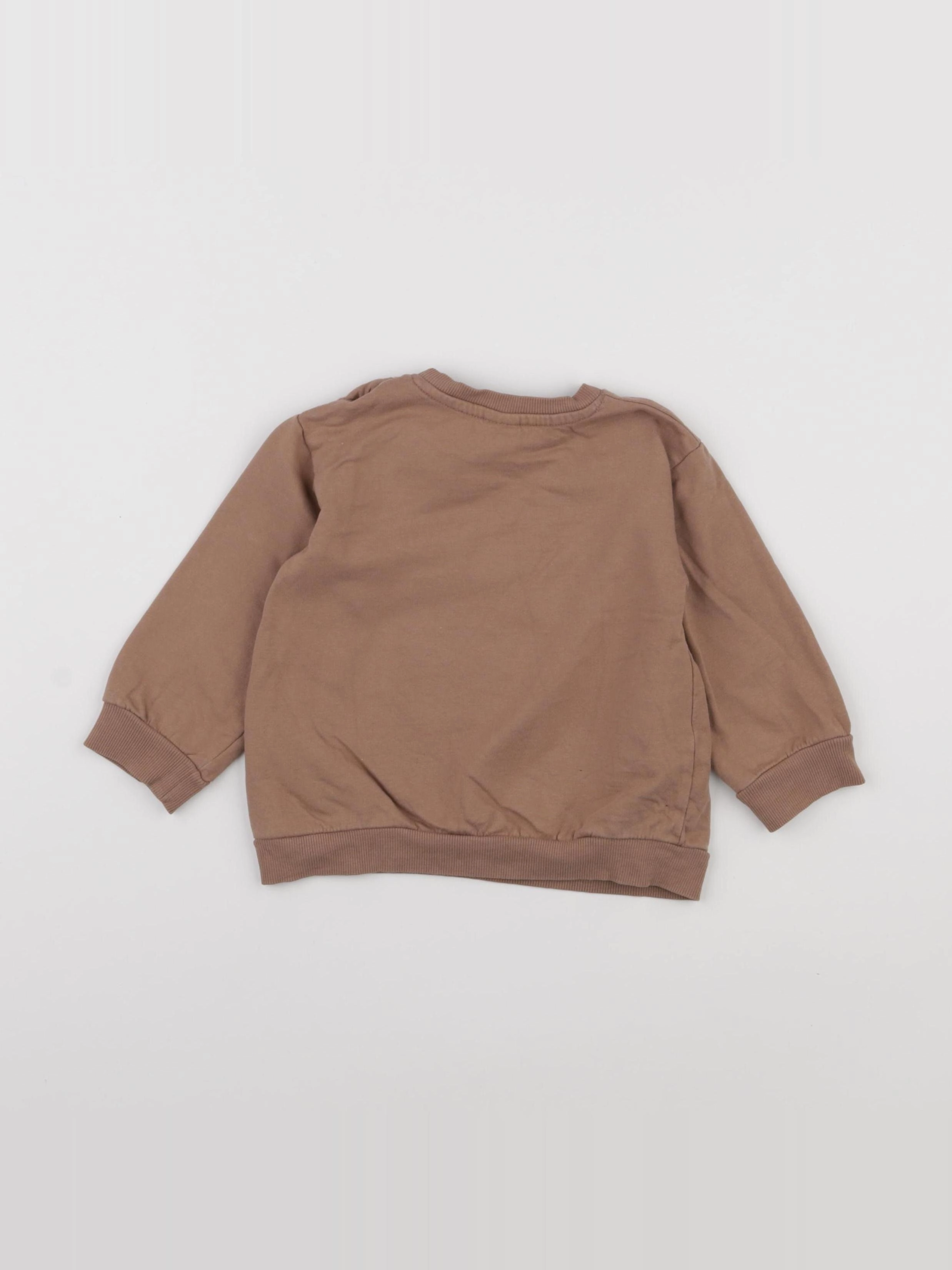 H&M - sweat marron - 18 mois