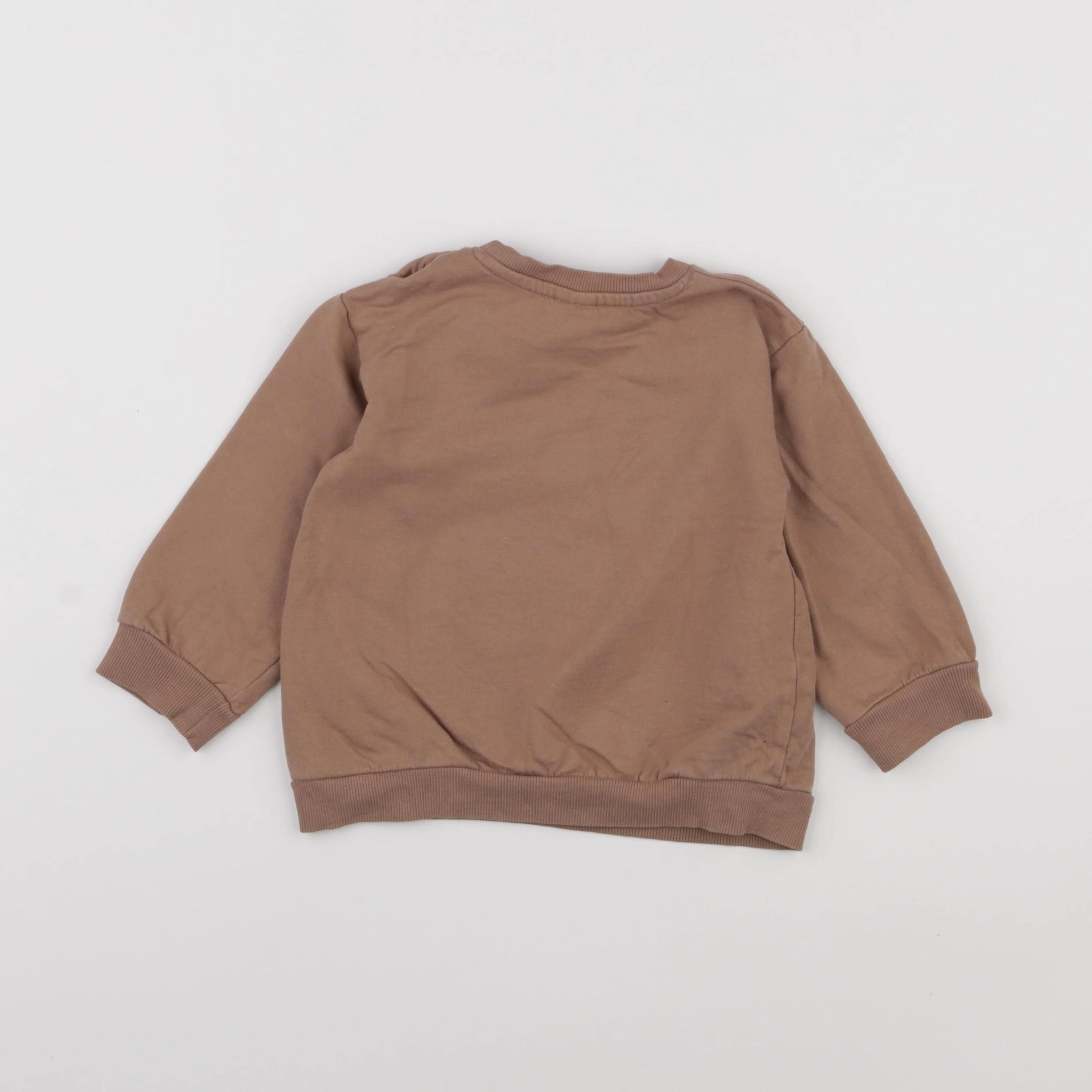 H&M - sweat marron - 18 mois