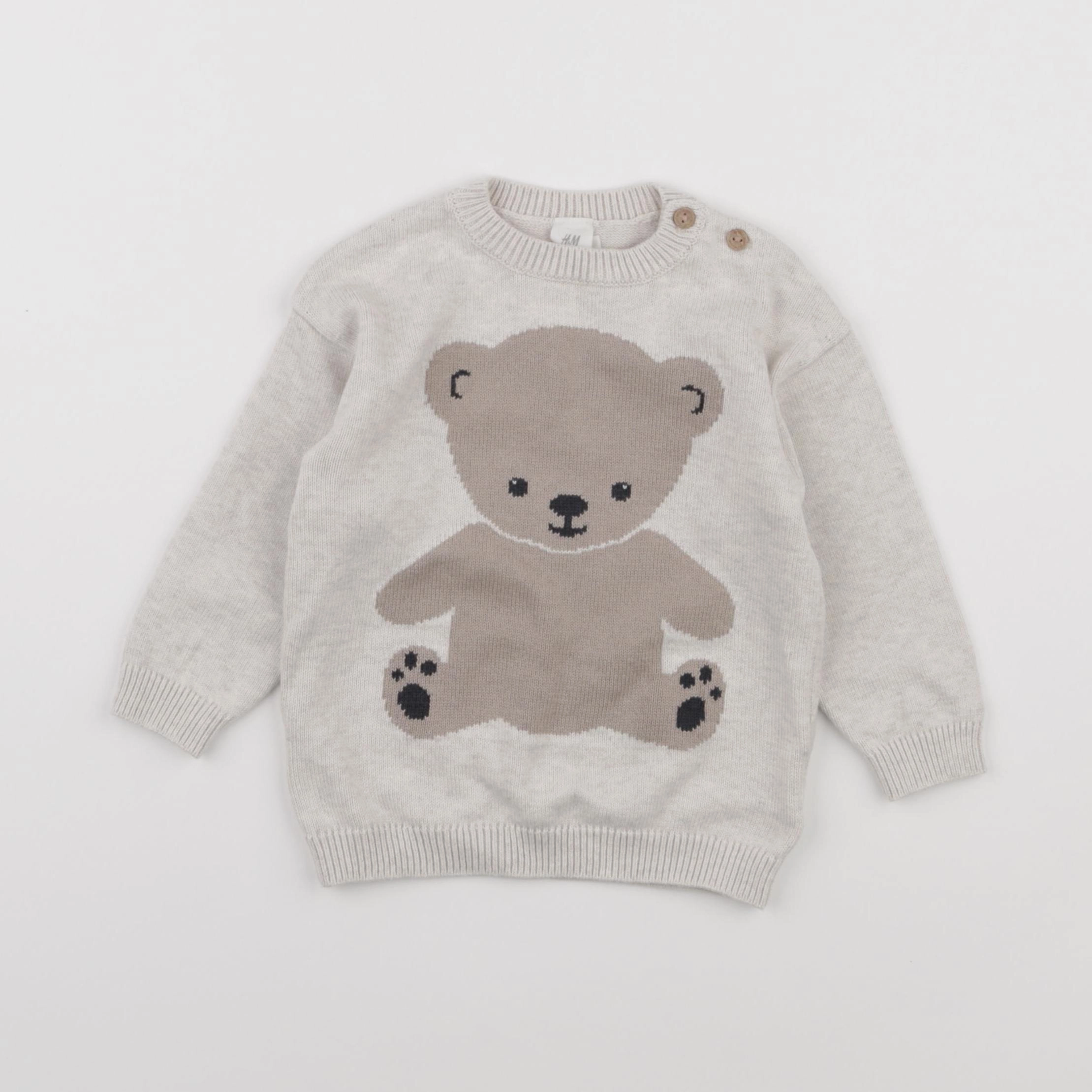 H&M - pull beige - 9/12 mois