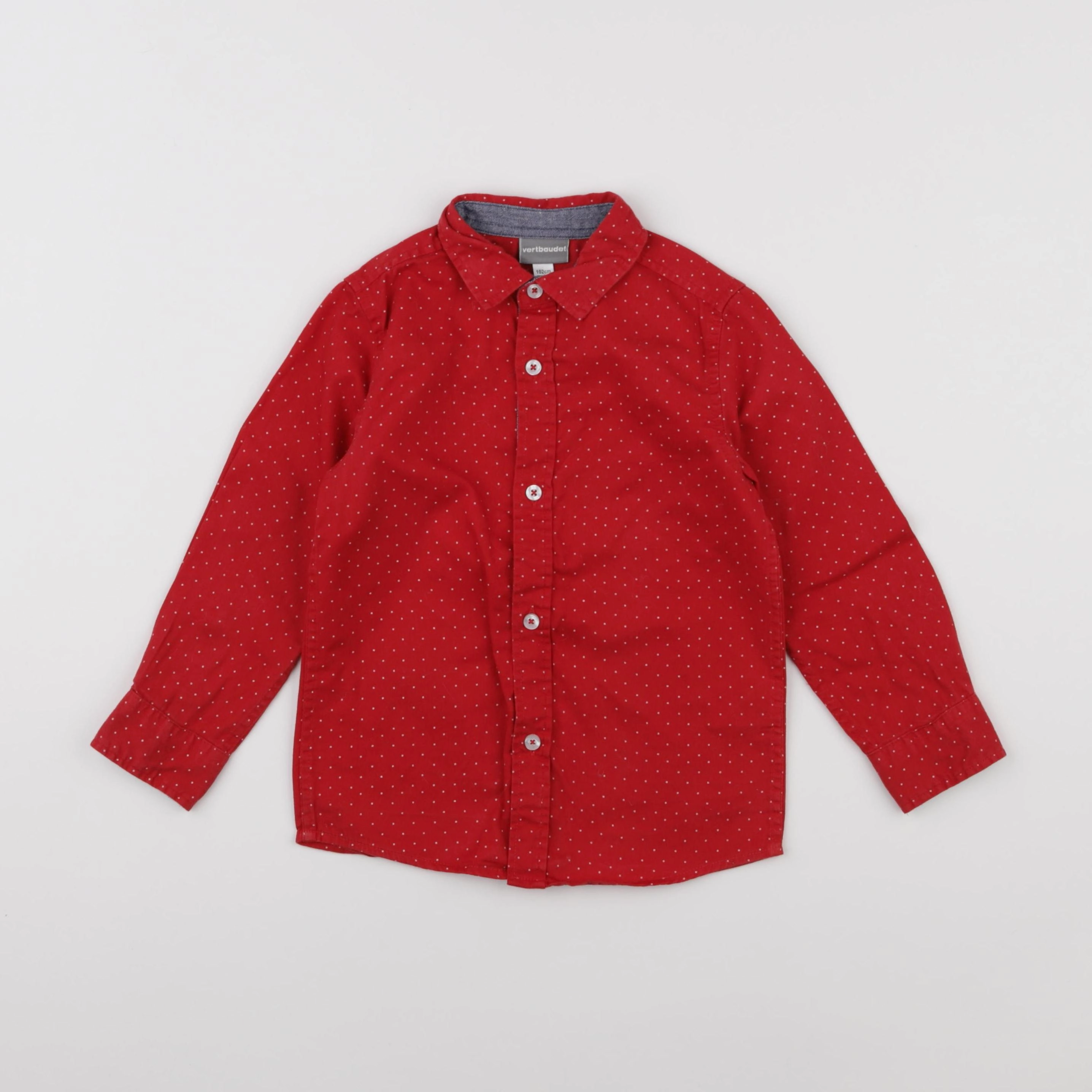 Vertbaudet - chemise rouge - 4 ans