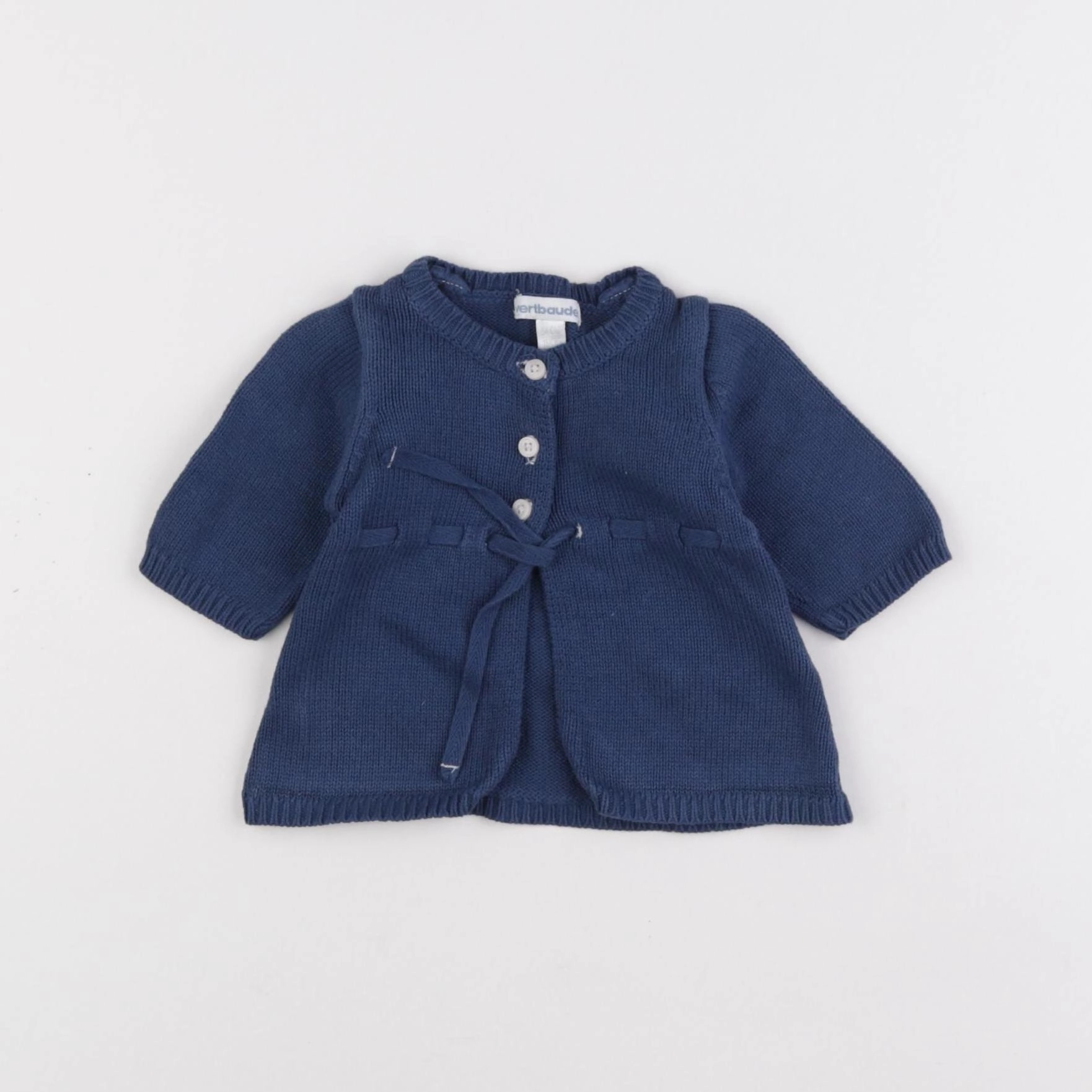 Vertbaudet - gilet bleu - 1 mois