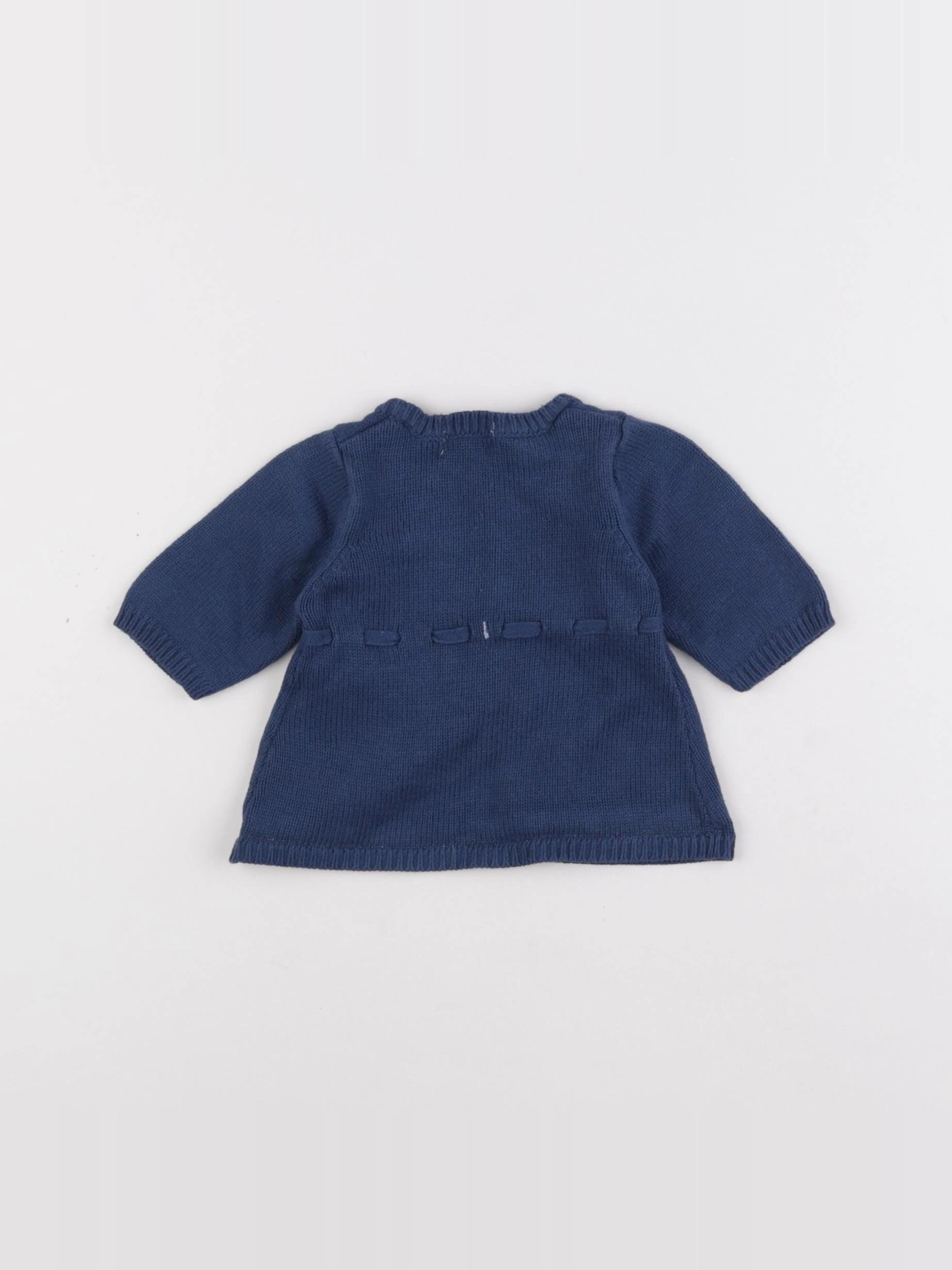 Vertbaudet - gilet bleu - 1 mois