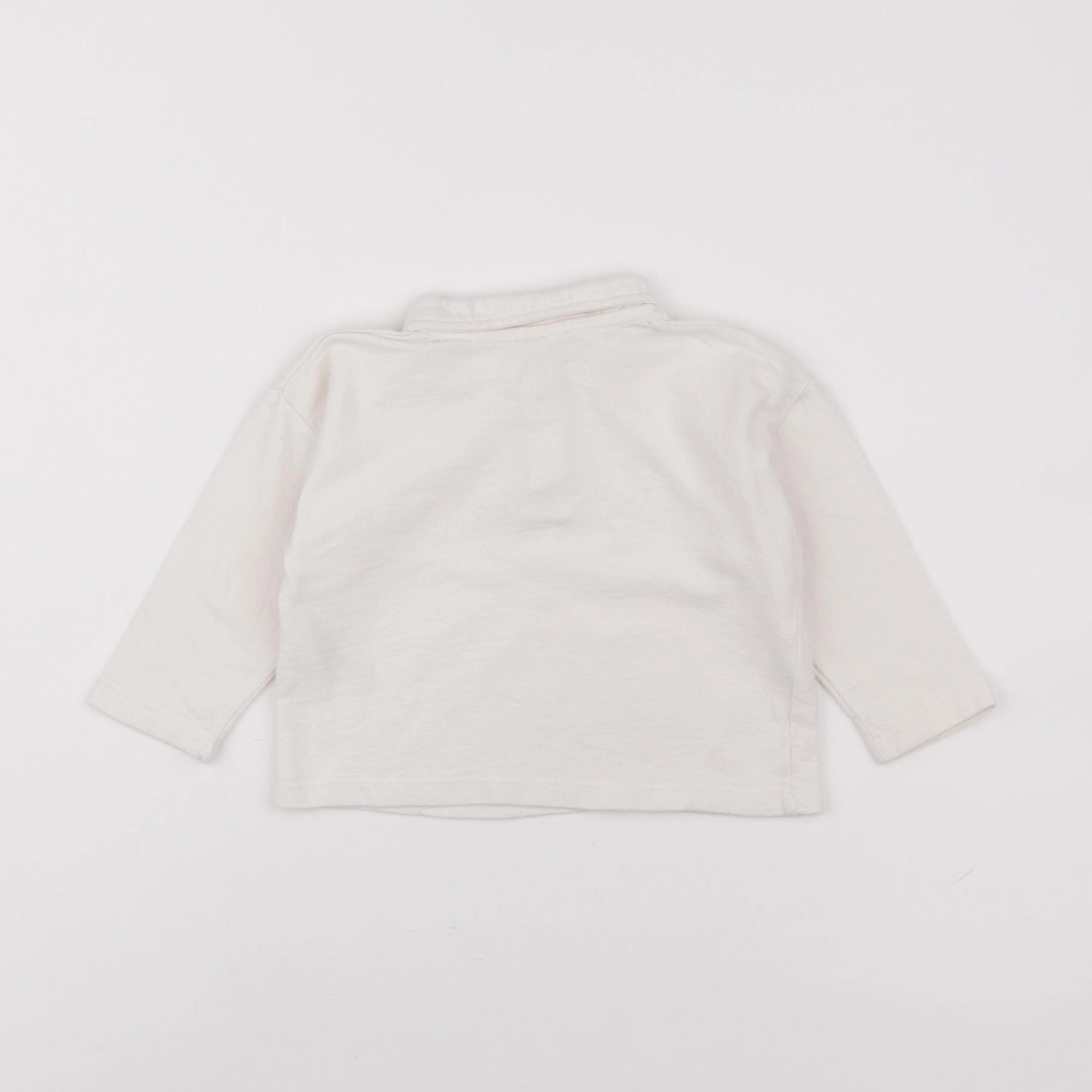 H&M - polo blanc - 9/12 mois
