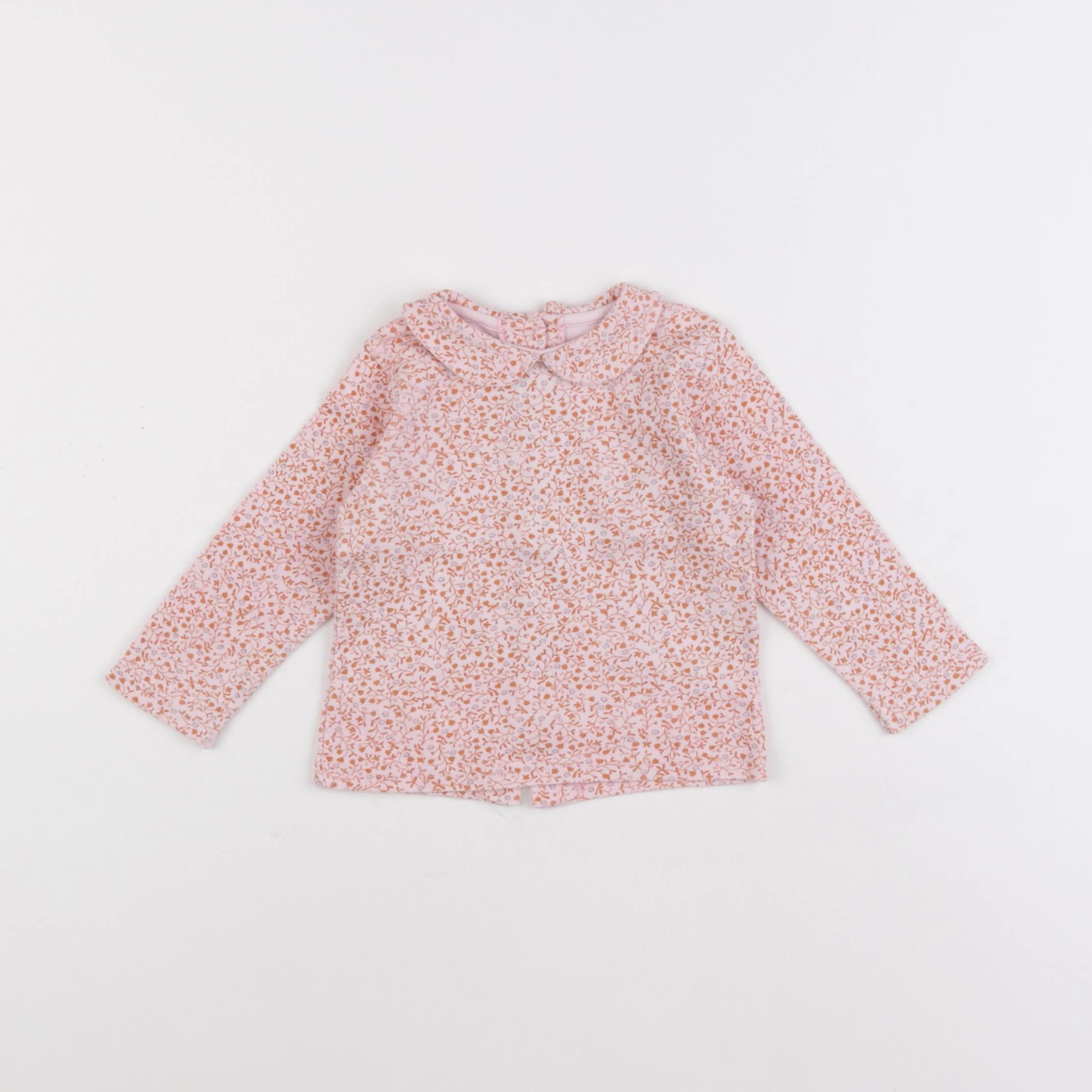 Petit Bateau - tee-shirt rose - 12 mois