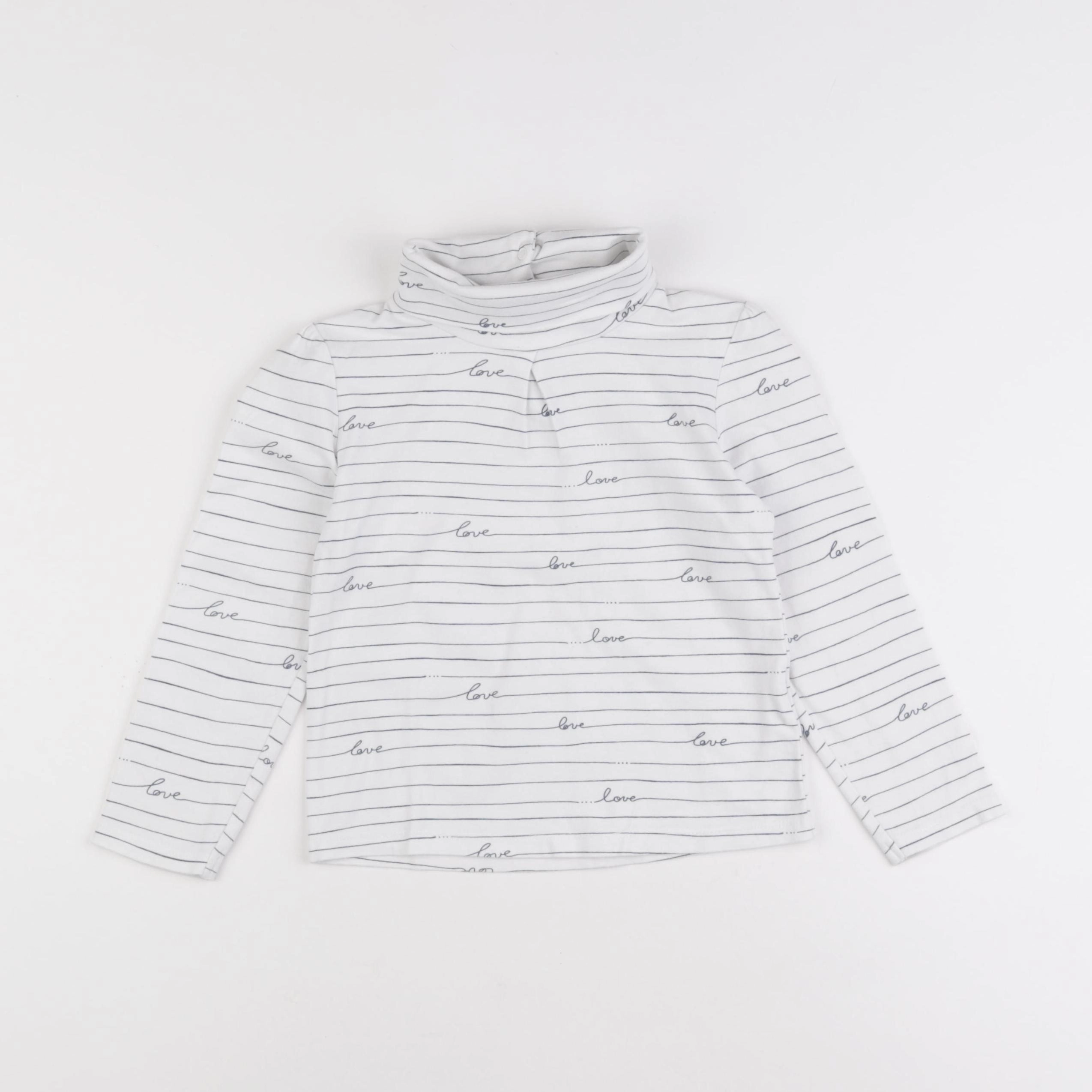 Vertbaudet - sous-pull blanc - 5 ans
