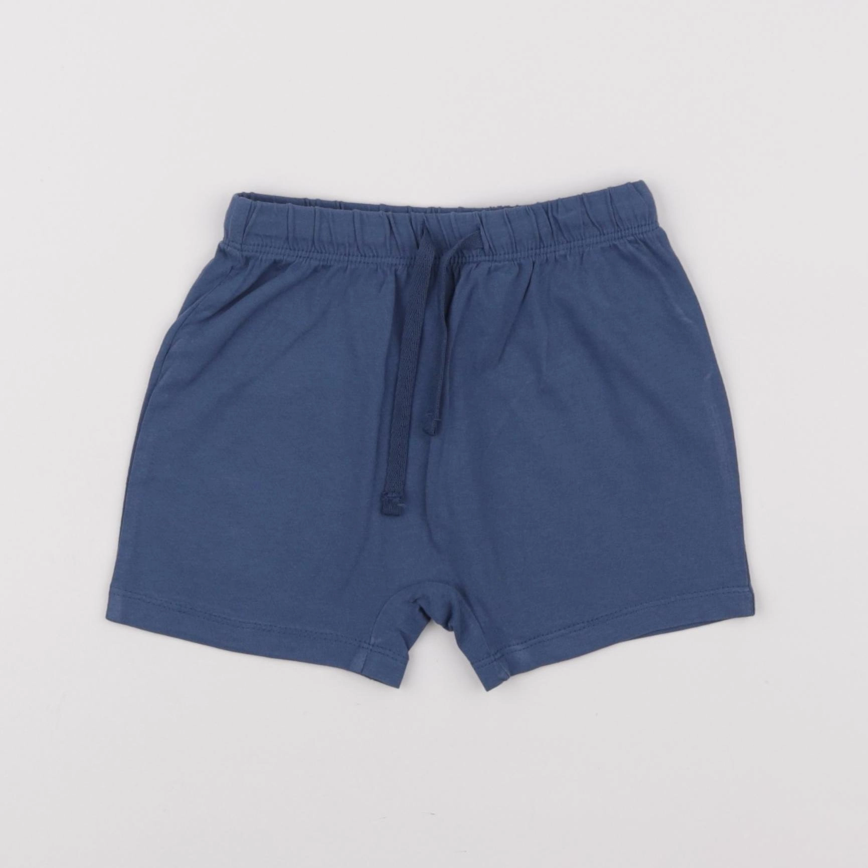 H&M - short bleu - 18/24 mois