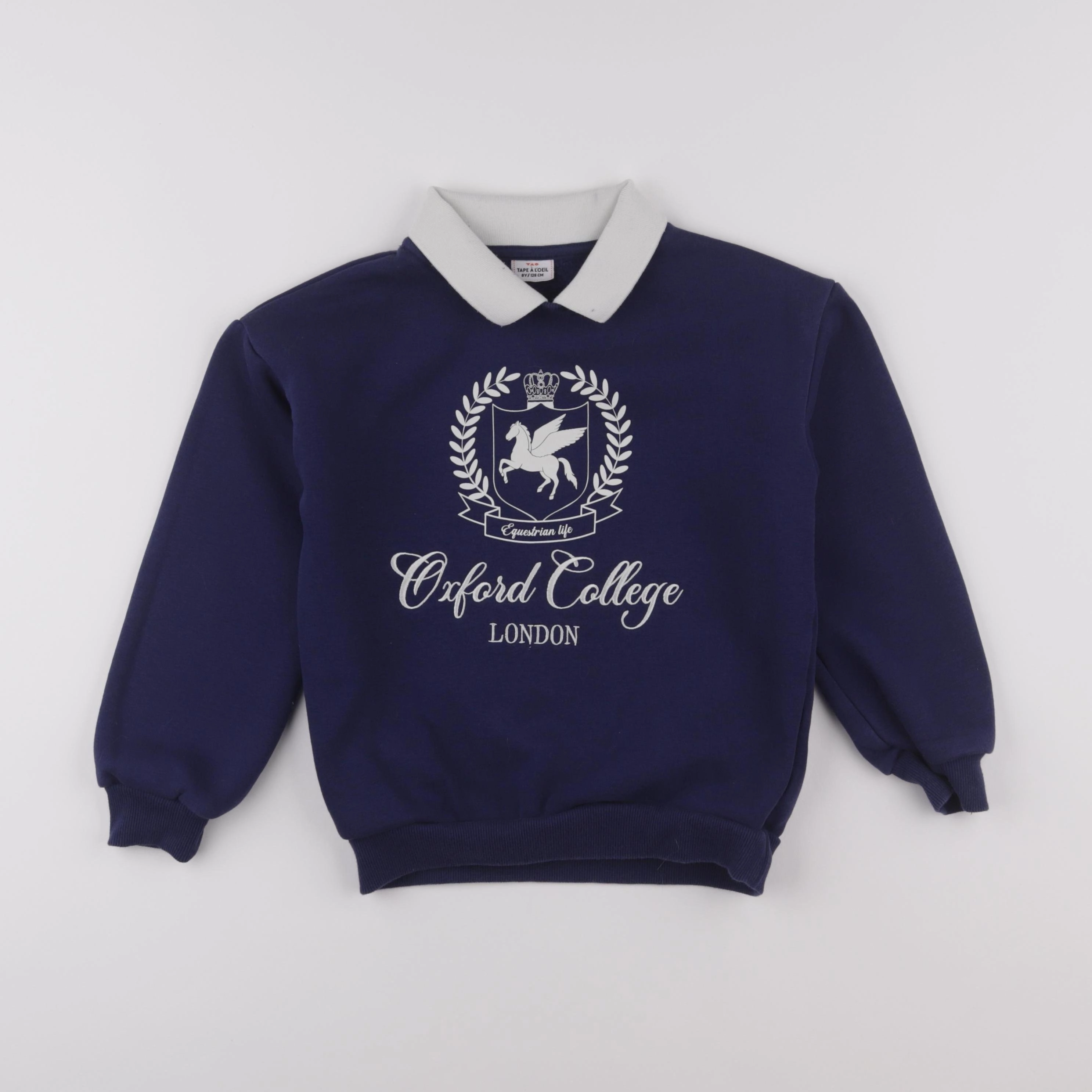 Tape à l'oeil - sweat bleu - 8/9 ans