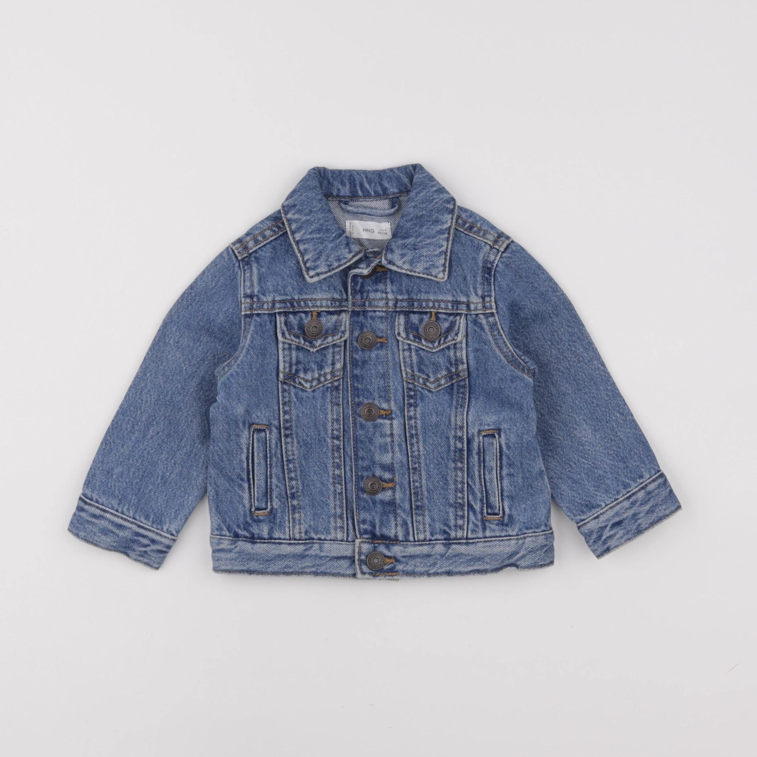 Mango - veste bleu - 9/12 mois