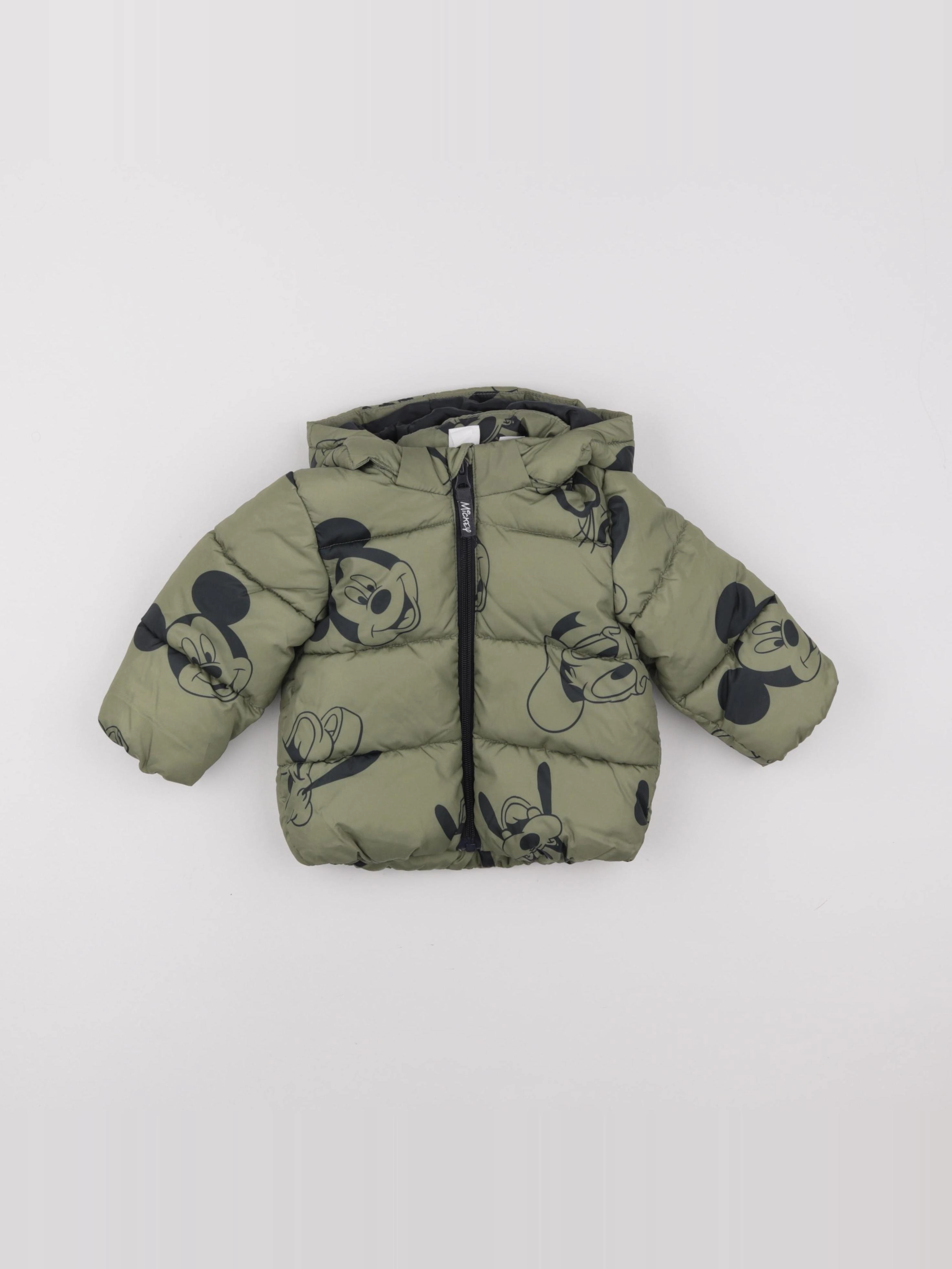 H&M - doudoune vert - 6/9 mois