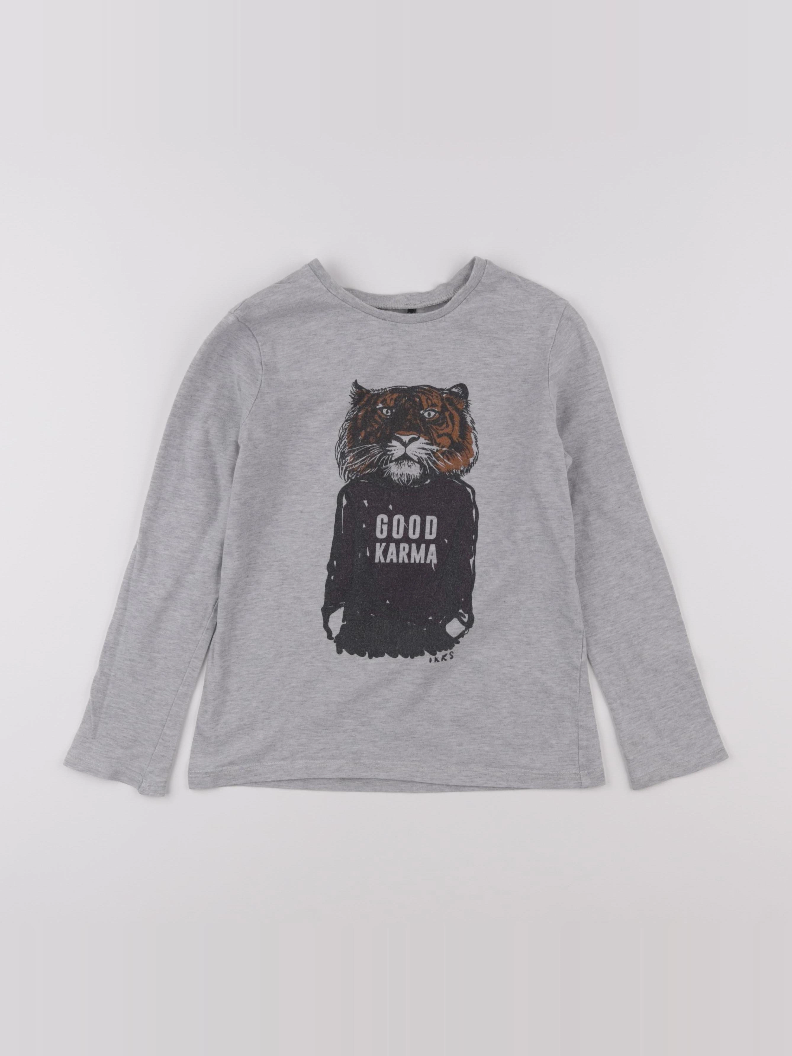 IKKS - tee-shirt gris - 8 ans