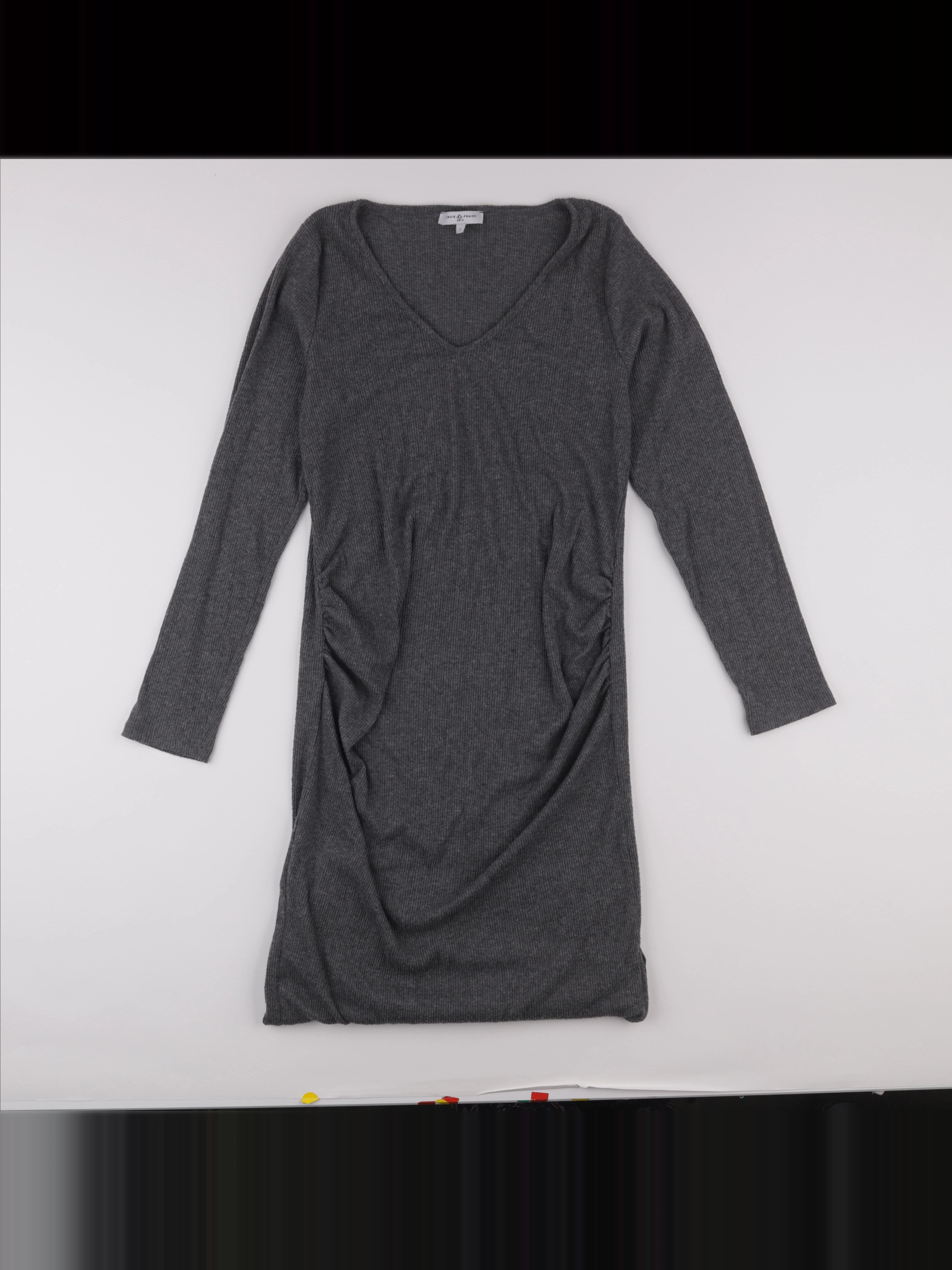 Envie de fraise - robe grossesse gris - l
