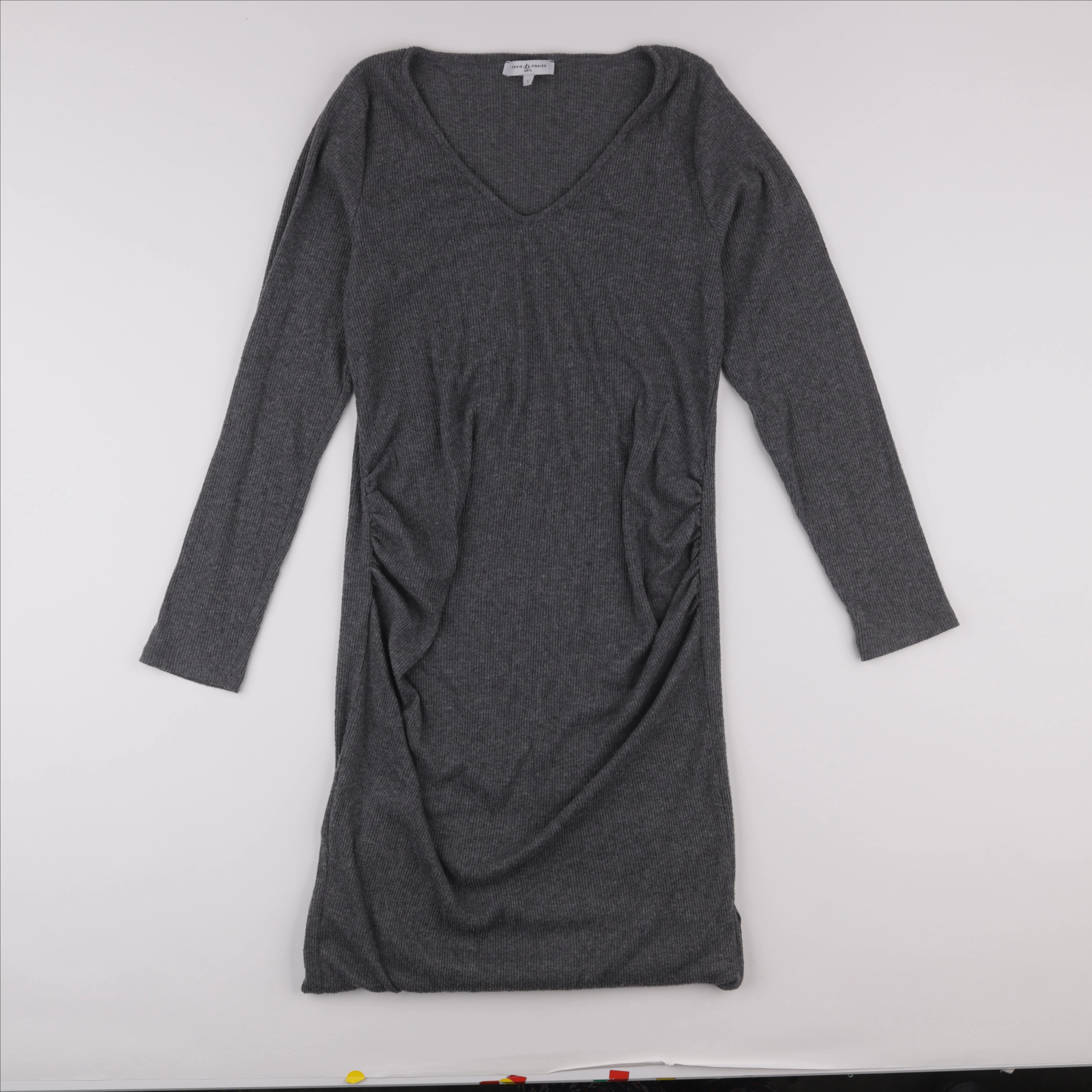 Envie de fraise - robe grossesse gris - l