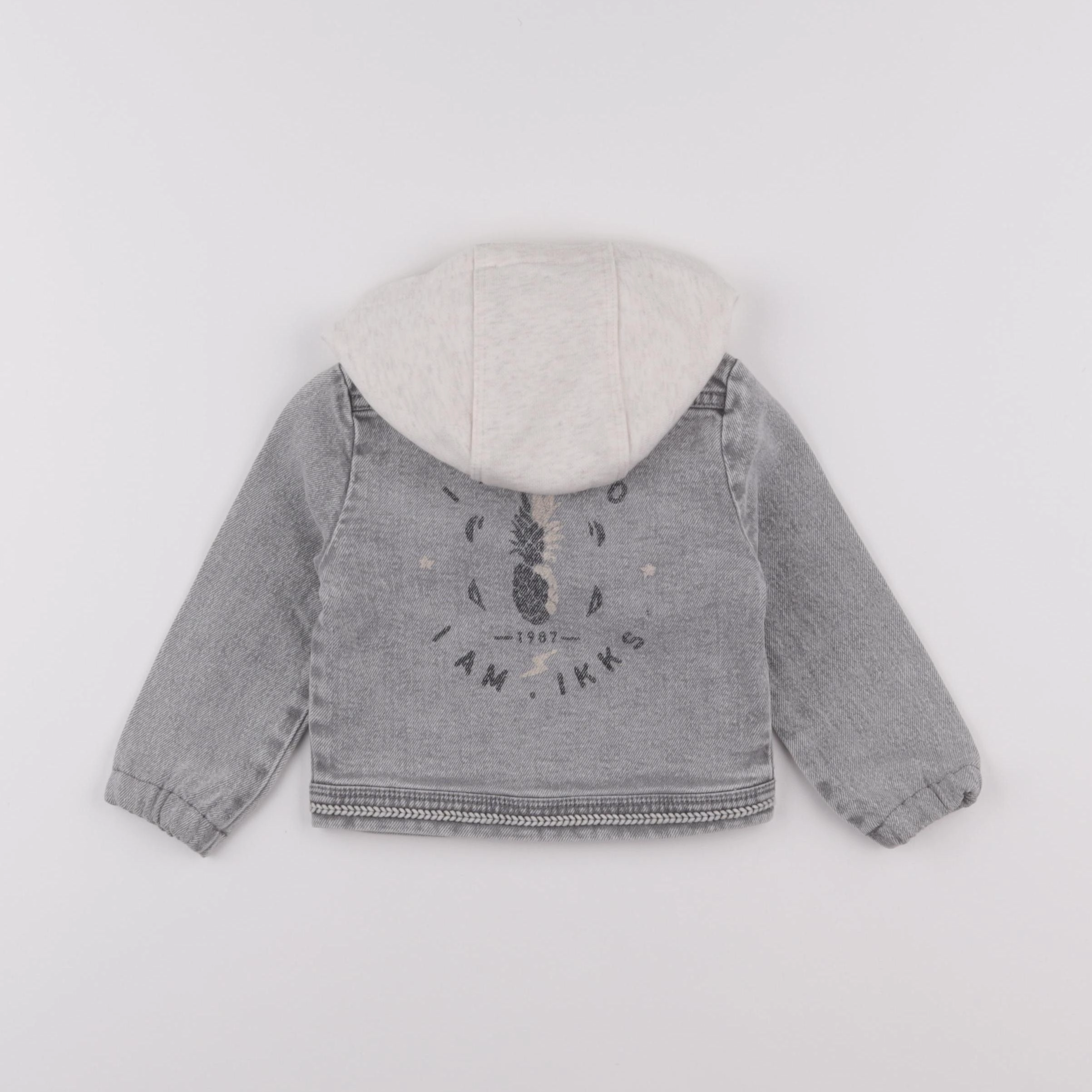 IKKS - veste imprimé au dos gris - 18 mois
