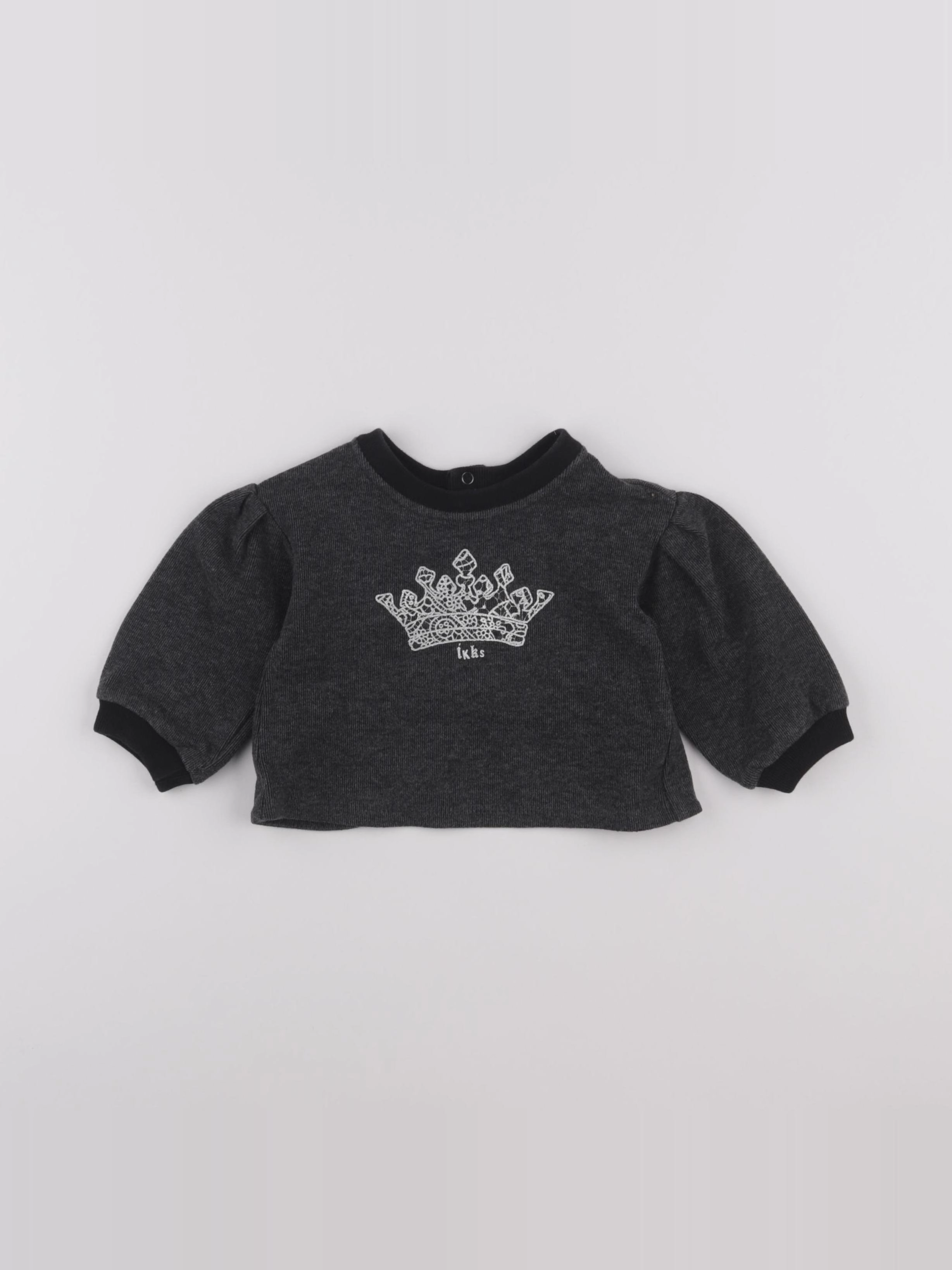 IKKS - sweat gris - 12 mois