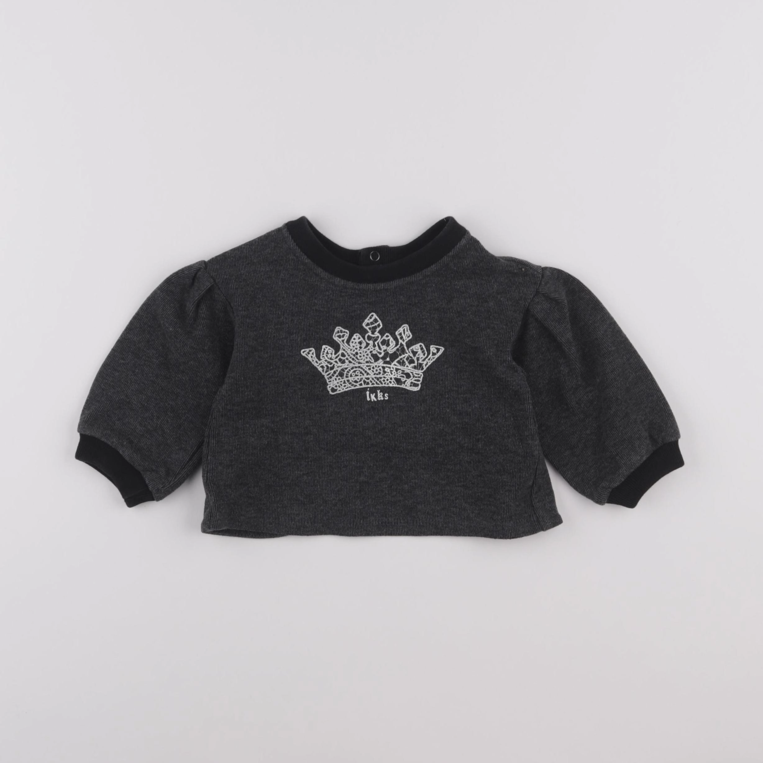 IKKS - sweat gris - 12 mois