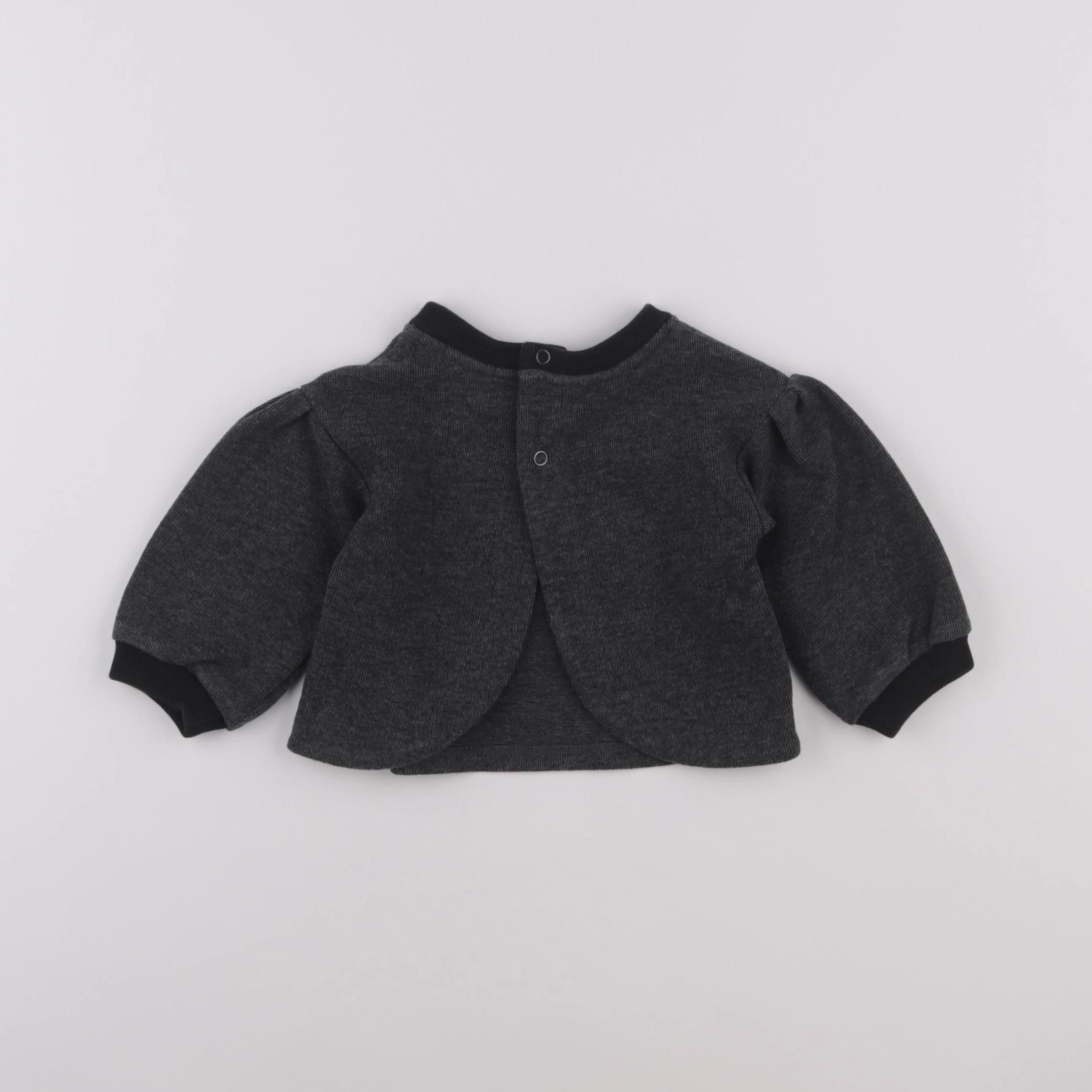 IKKS - sweat gris - 12 mois