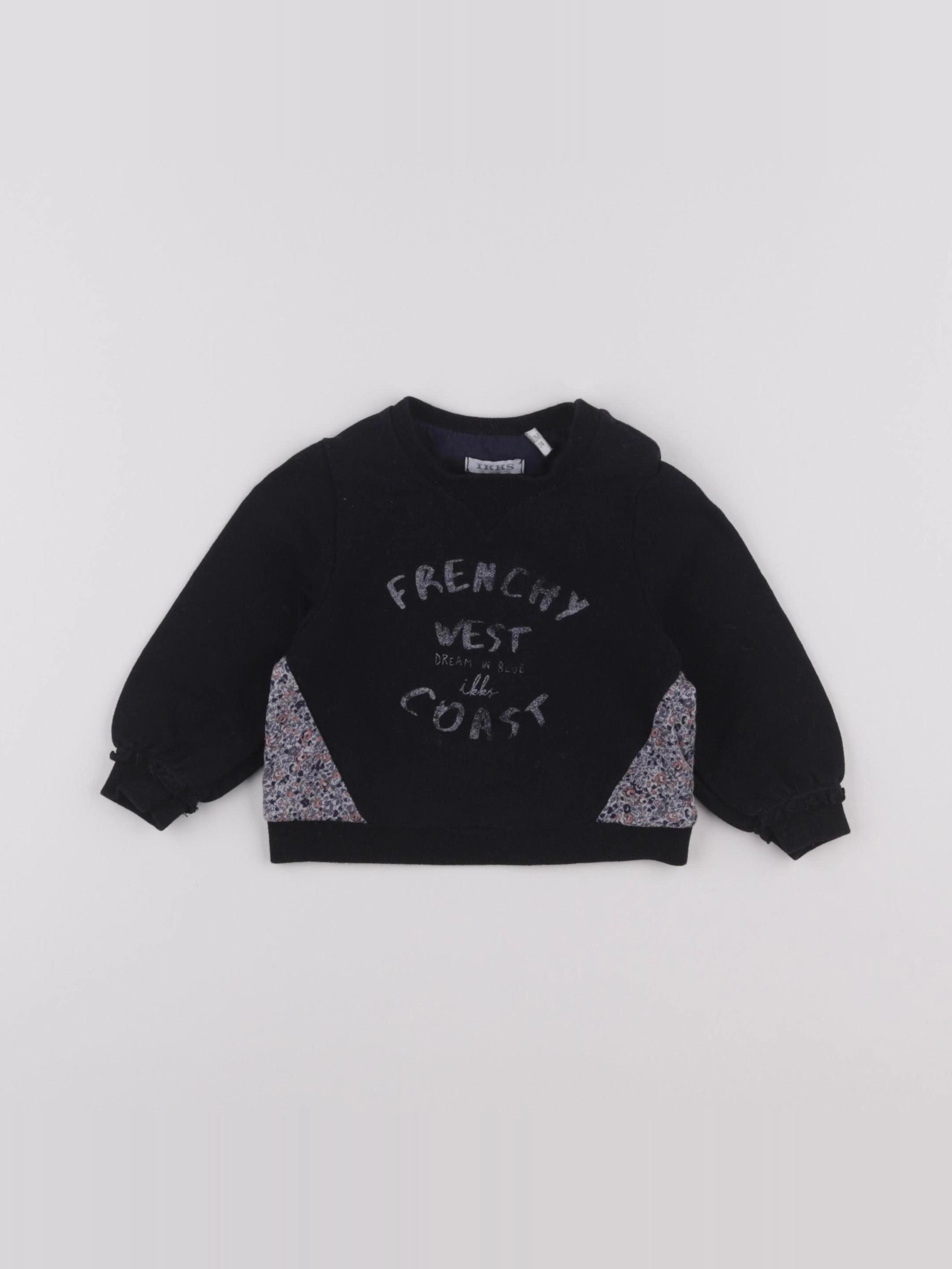 IKKS - sweat bleu - 12 mois