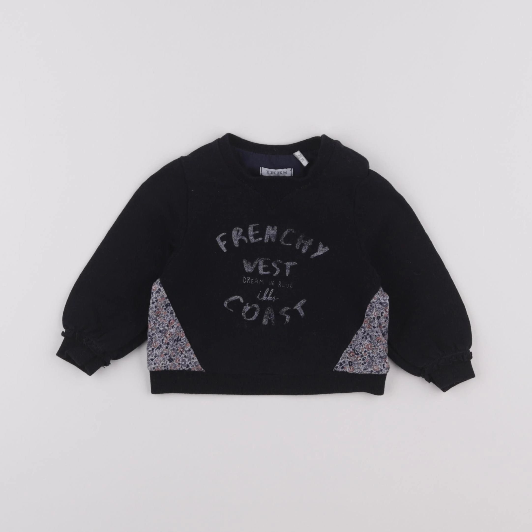 IKKS - sweat bleu - 12 mois