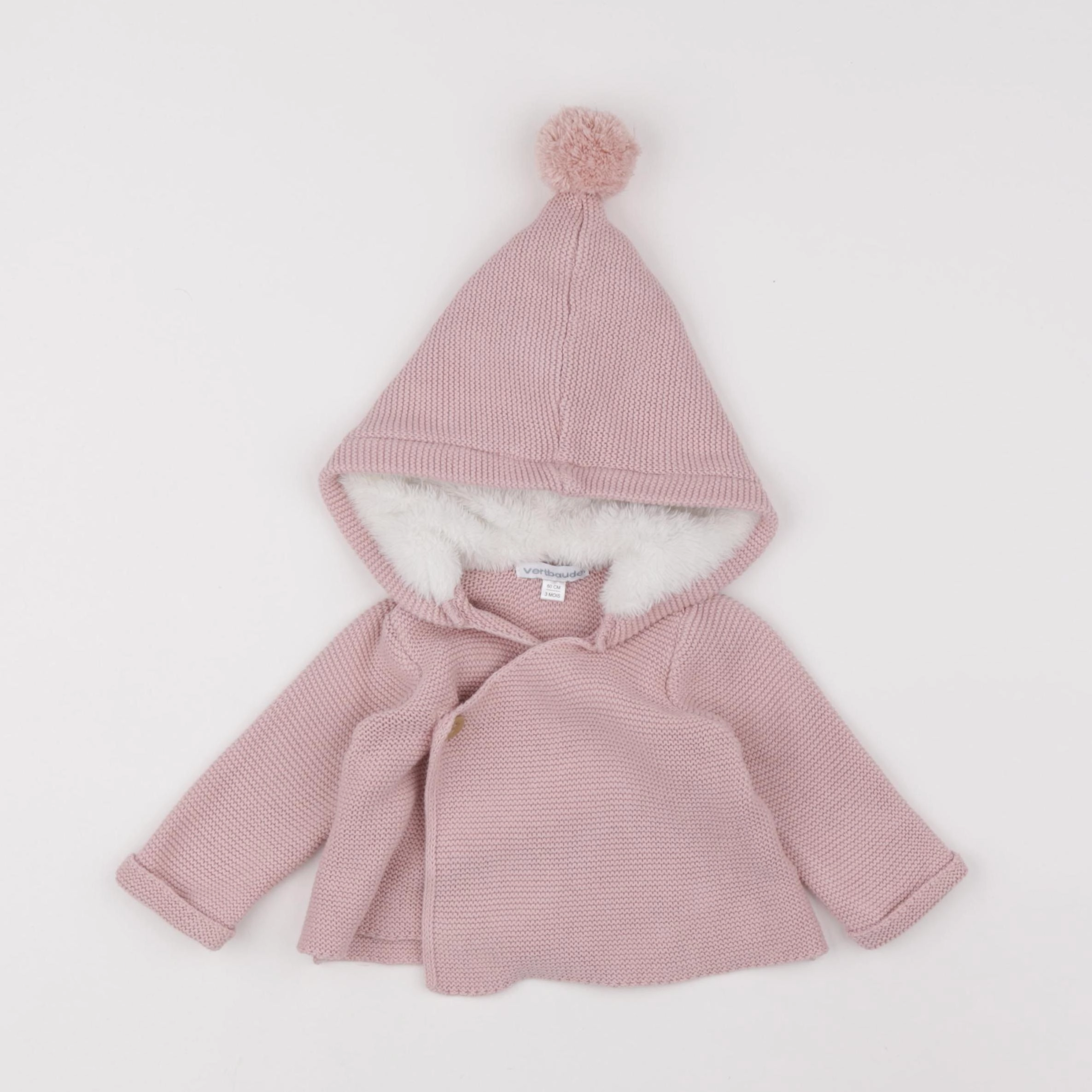 Vertbaudet - gilet rose - 3 mois