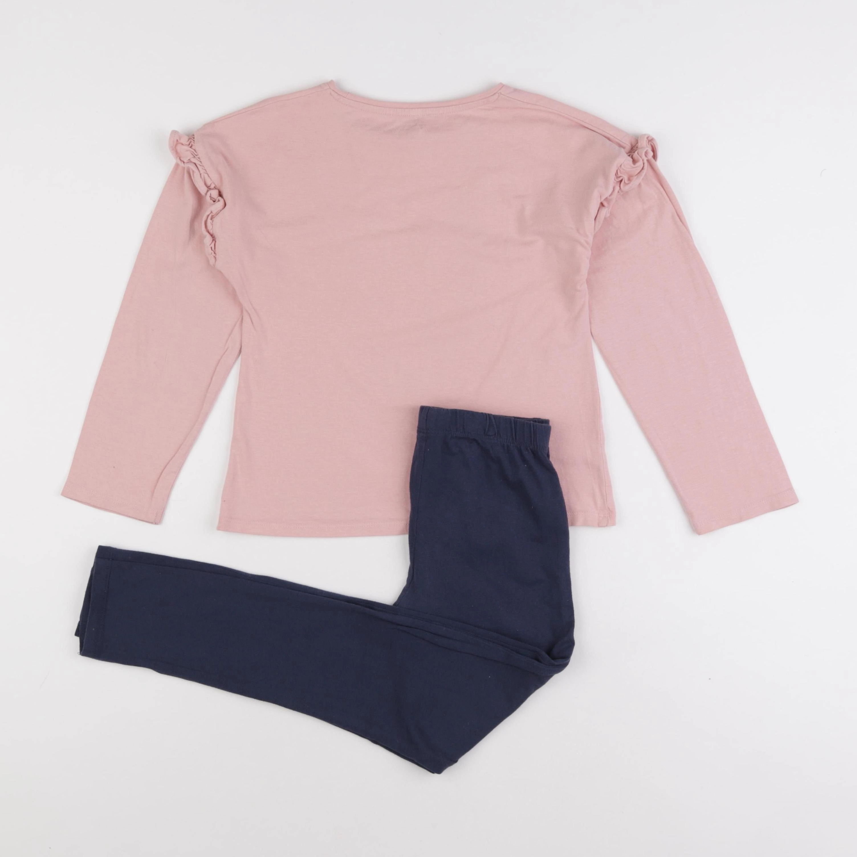 Vertbaudet - pyjama coton bleu, rose - 8 ans