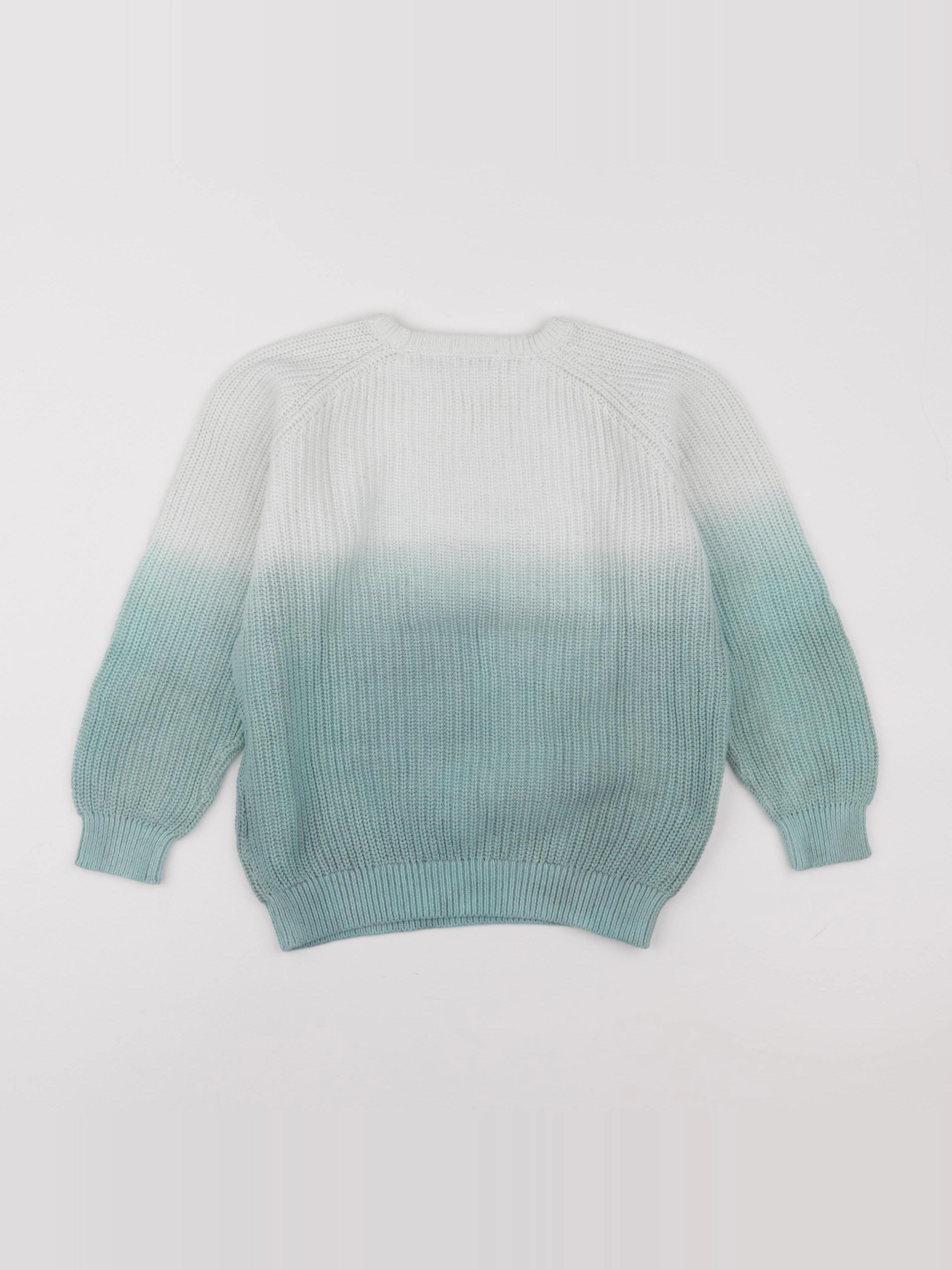 Vertbaudet - pull blanc, bleu - 8 ans