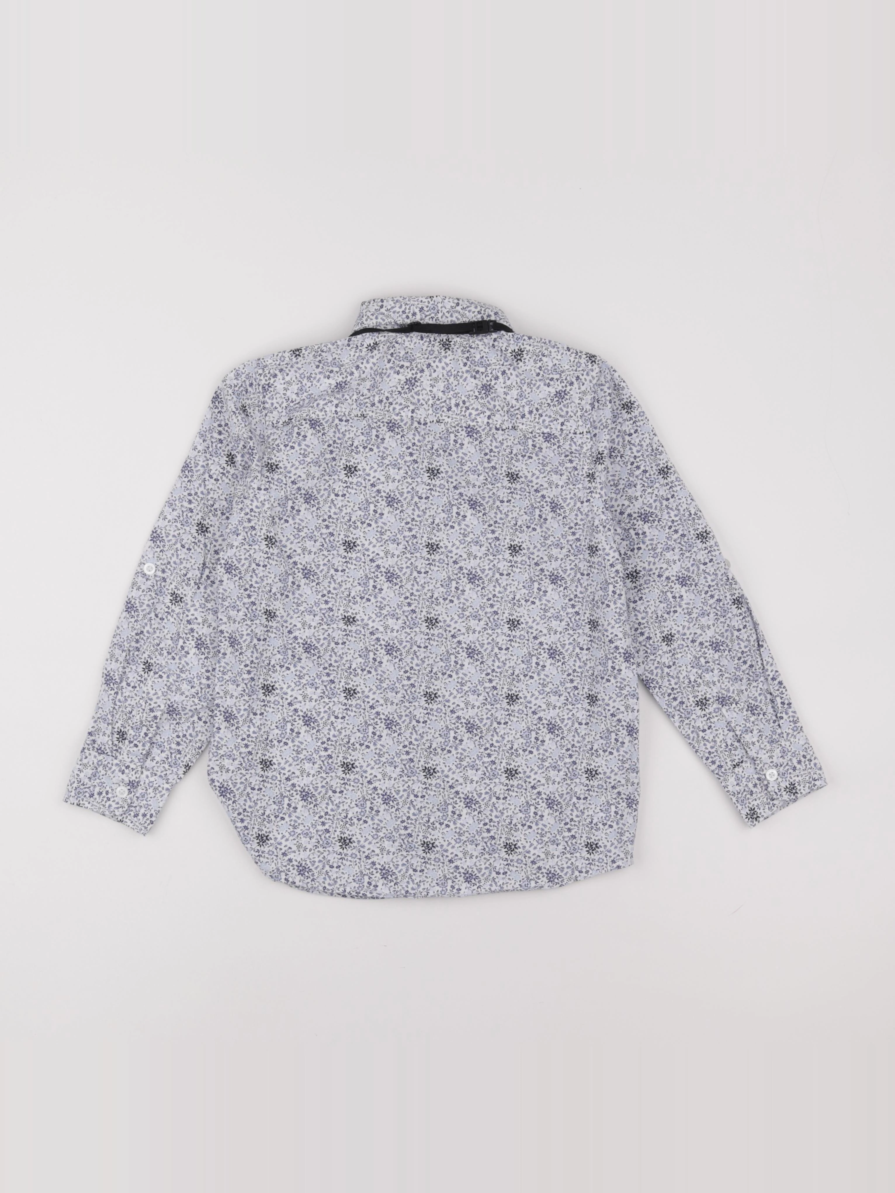 Vertbaudet - chemise blanc, bleu - 8 ans