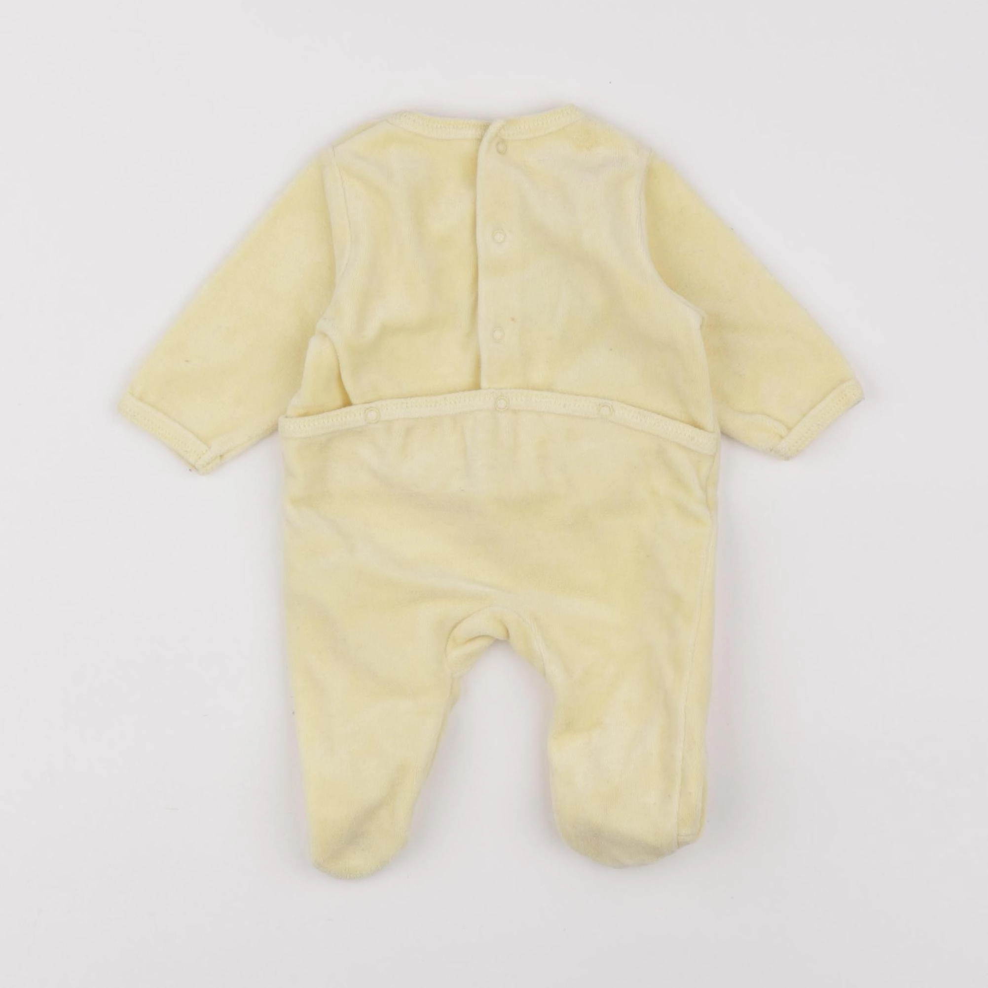 Vertbaudet - pyjama velours jaune - 1 mois