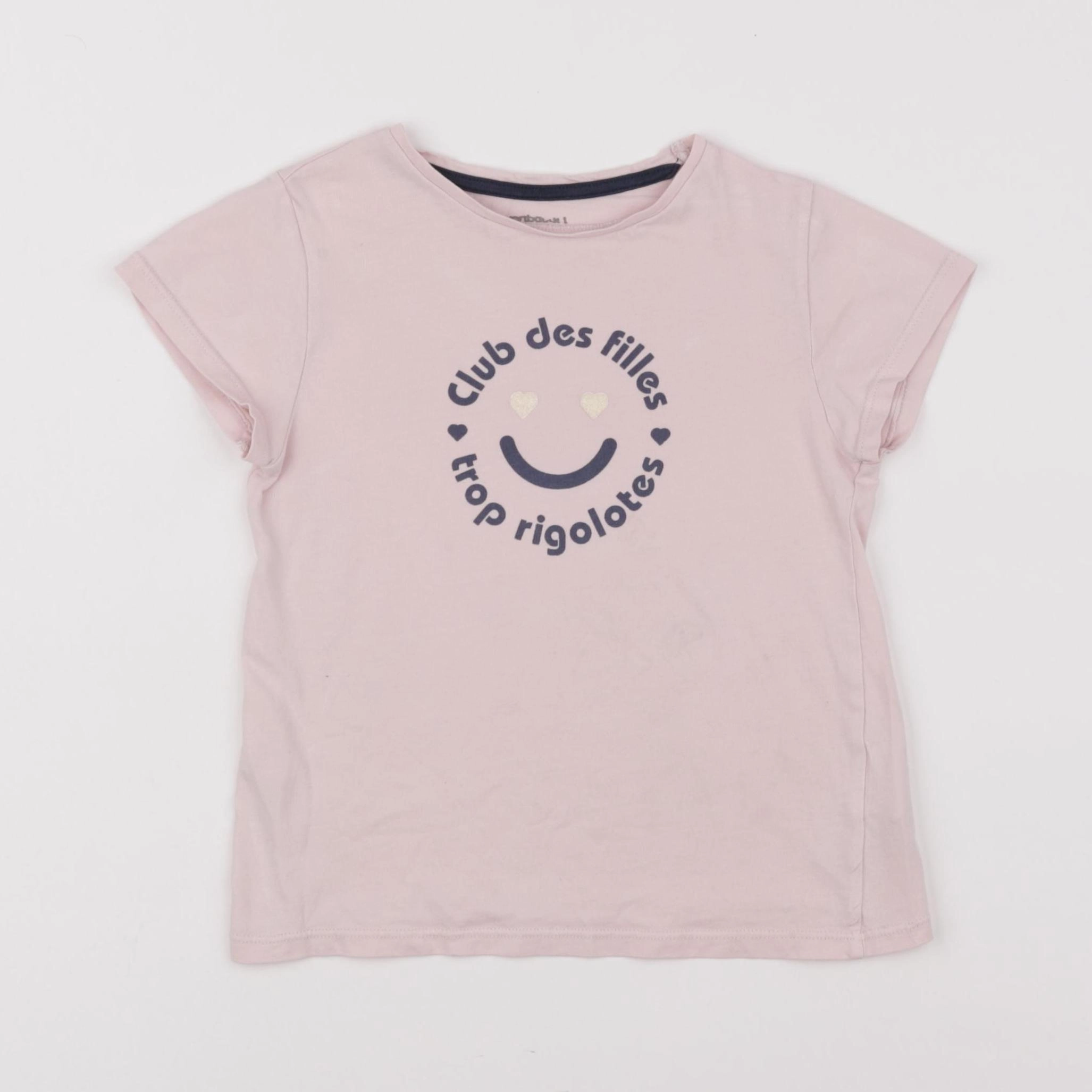 Vertbaudet - tee-shirt rose - 6 ans