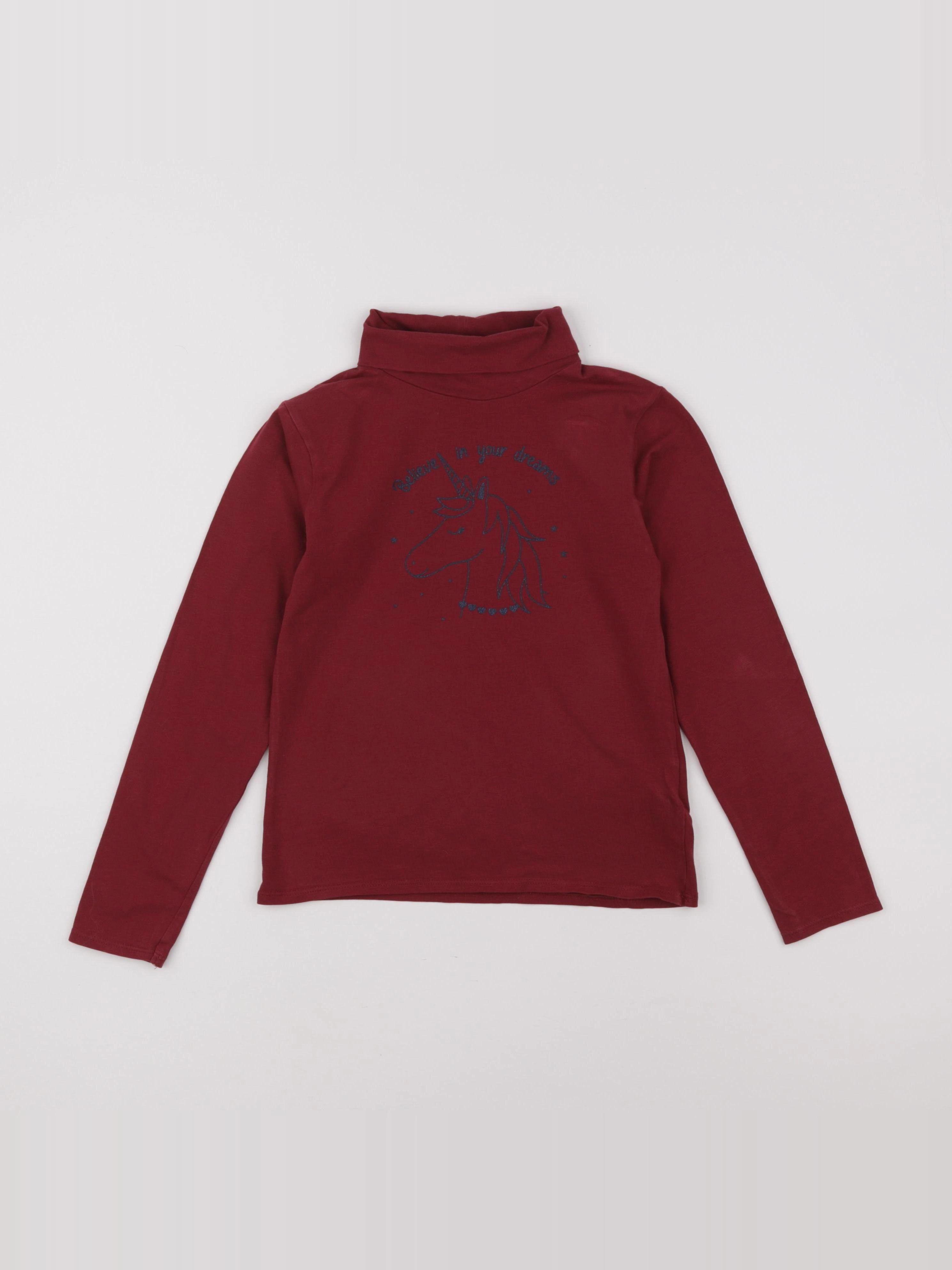 Vertbaudet - sous-pull rouge - 8 ans