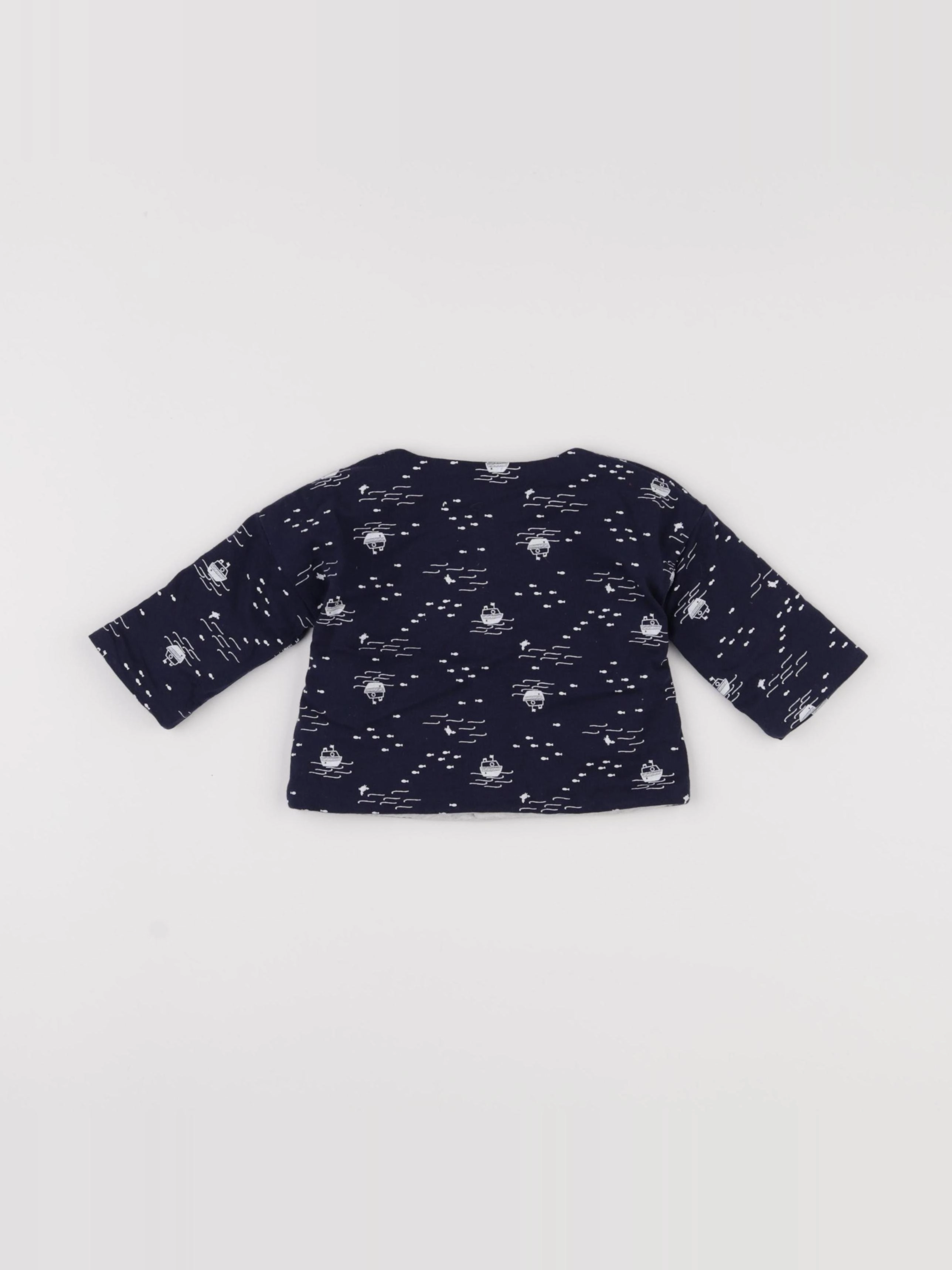 Natalys - gilet bleu - 3 mois