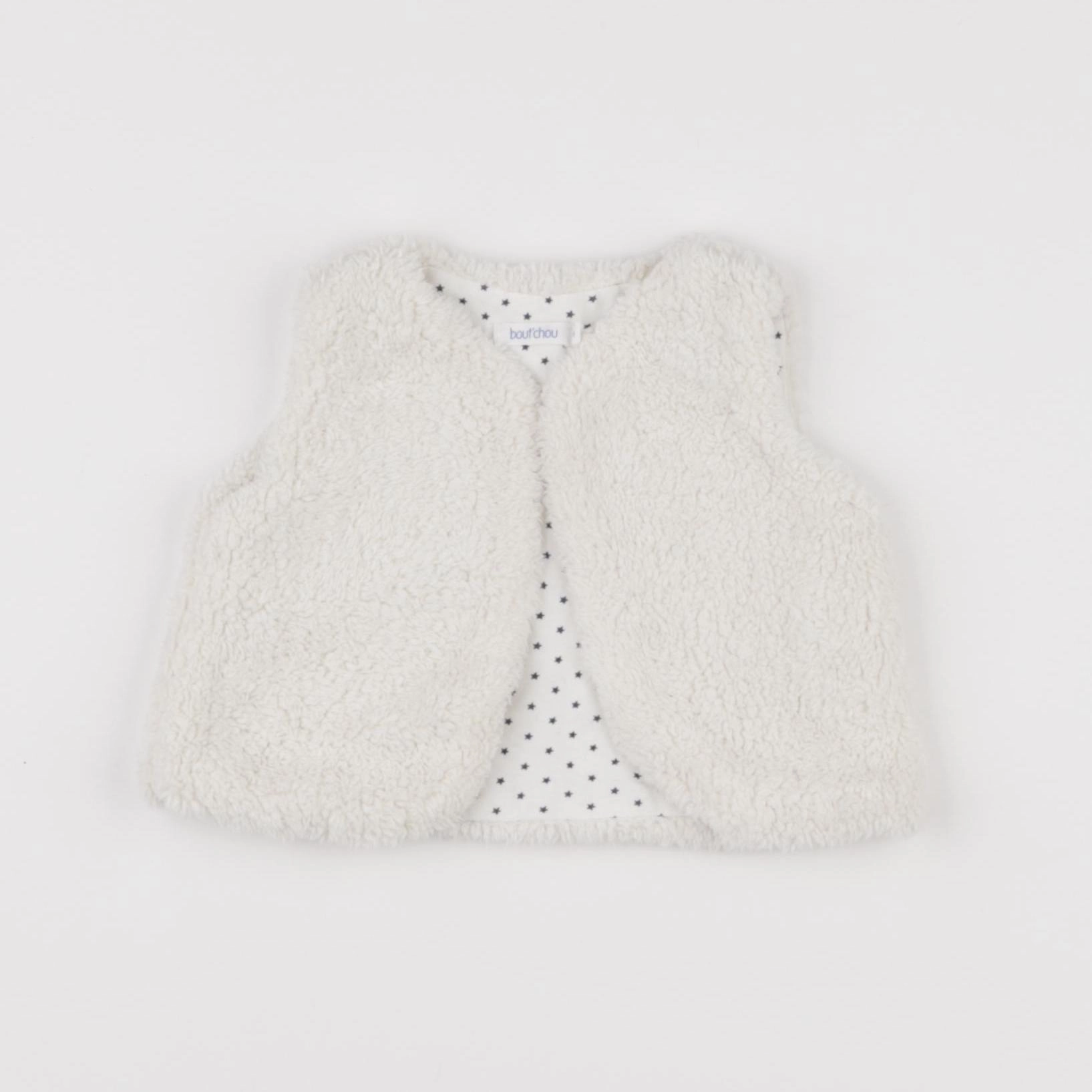 Boutchou - gilet blanc - 1 mois
