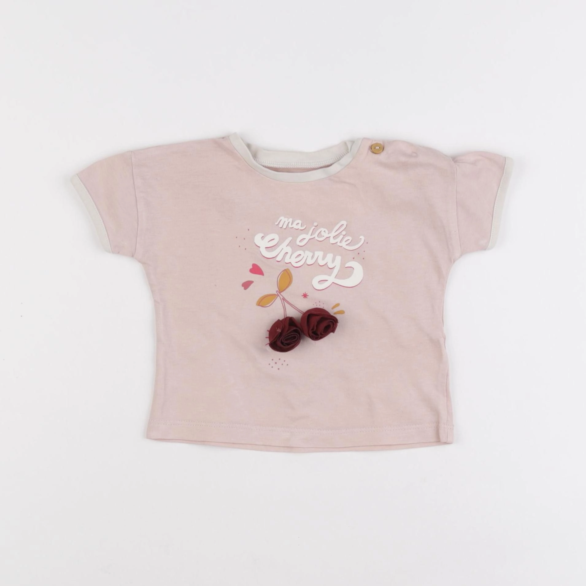 Vertbaudet - tee-shirt rose - 6 mois