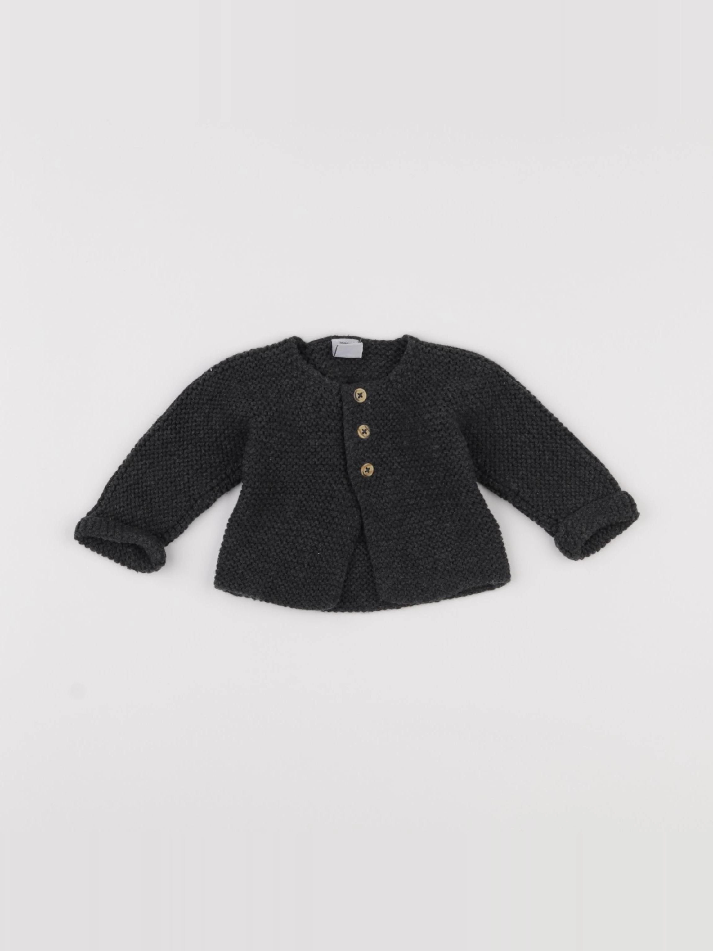 Petit Bateau - gilet gris - 3 mois