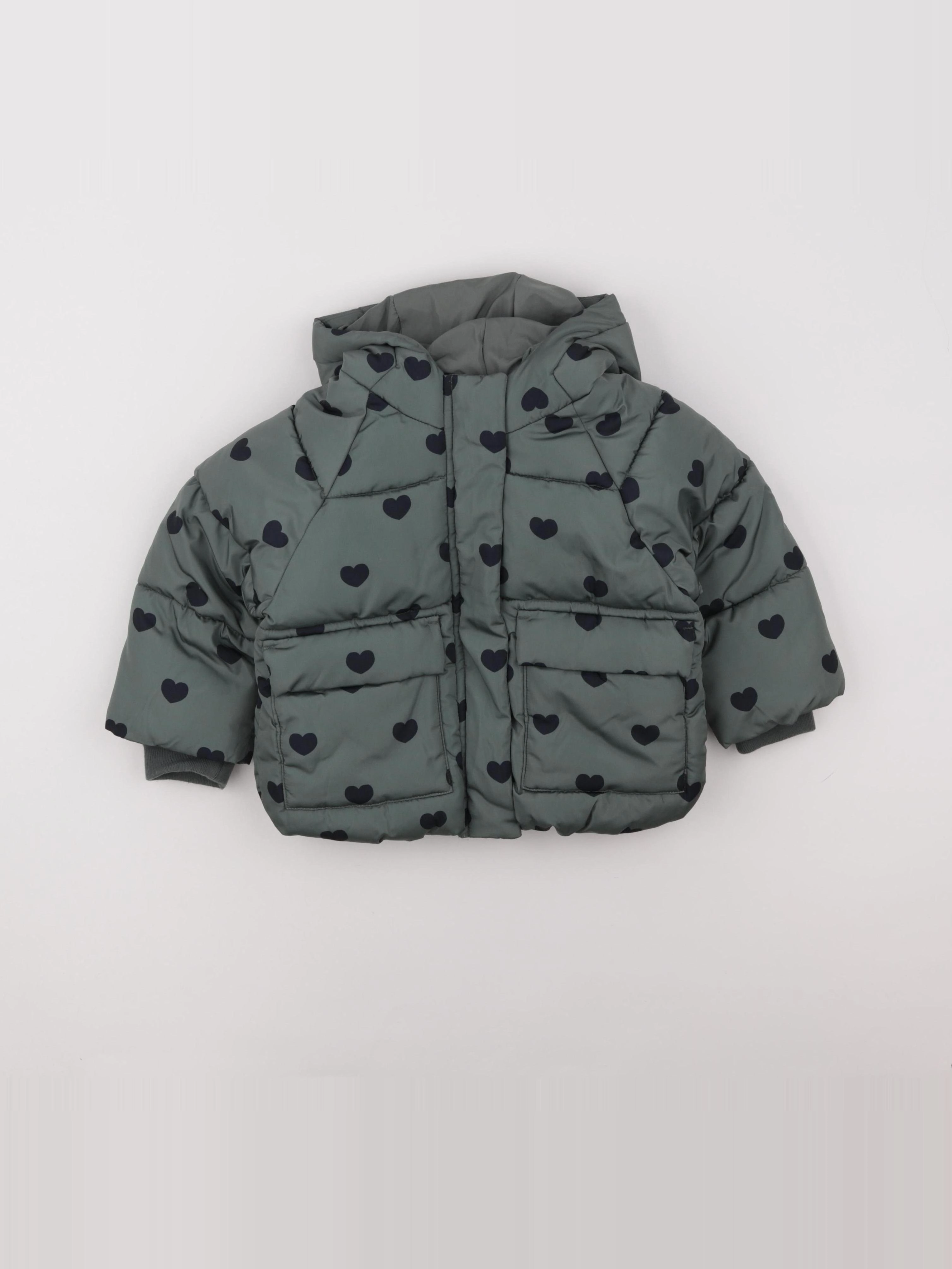 Zara - doudoune vert - 12/18 mois