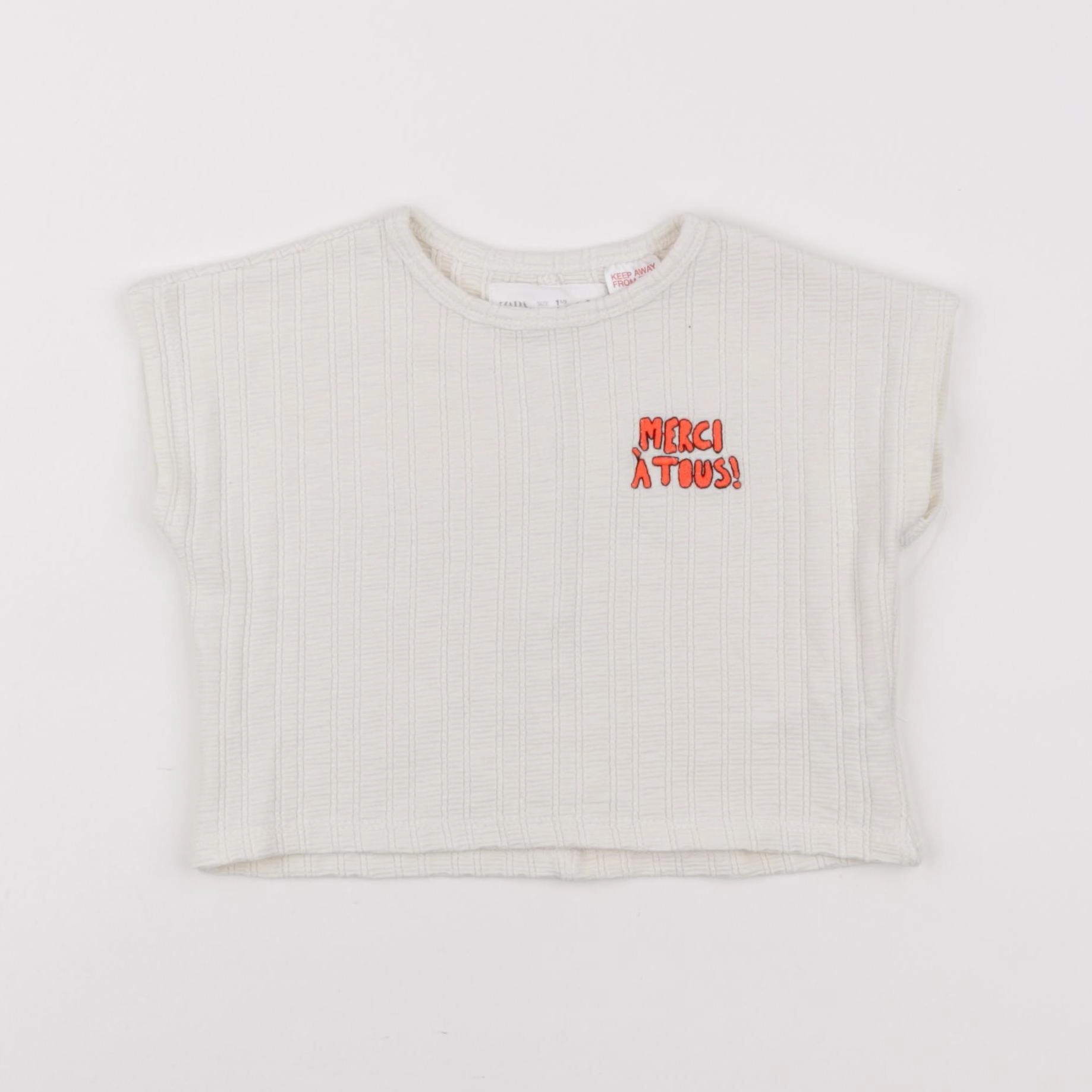 Zara - tee-shirt blanc - 18/24 mois