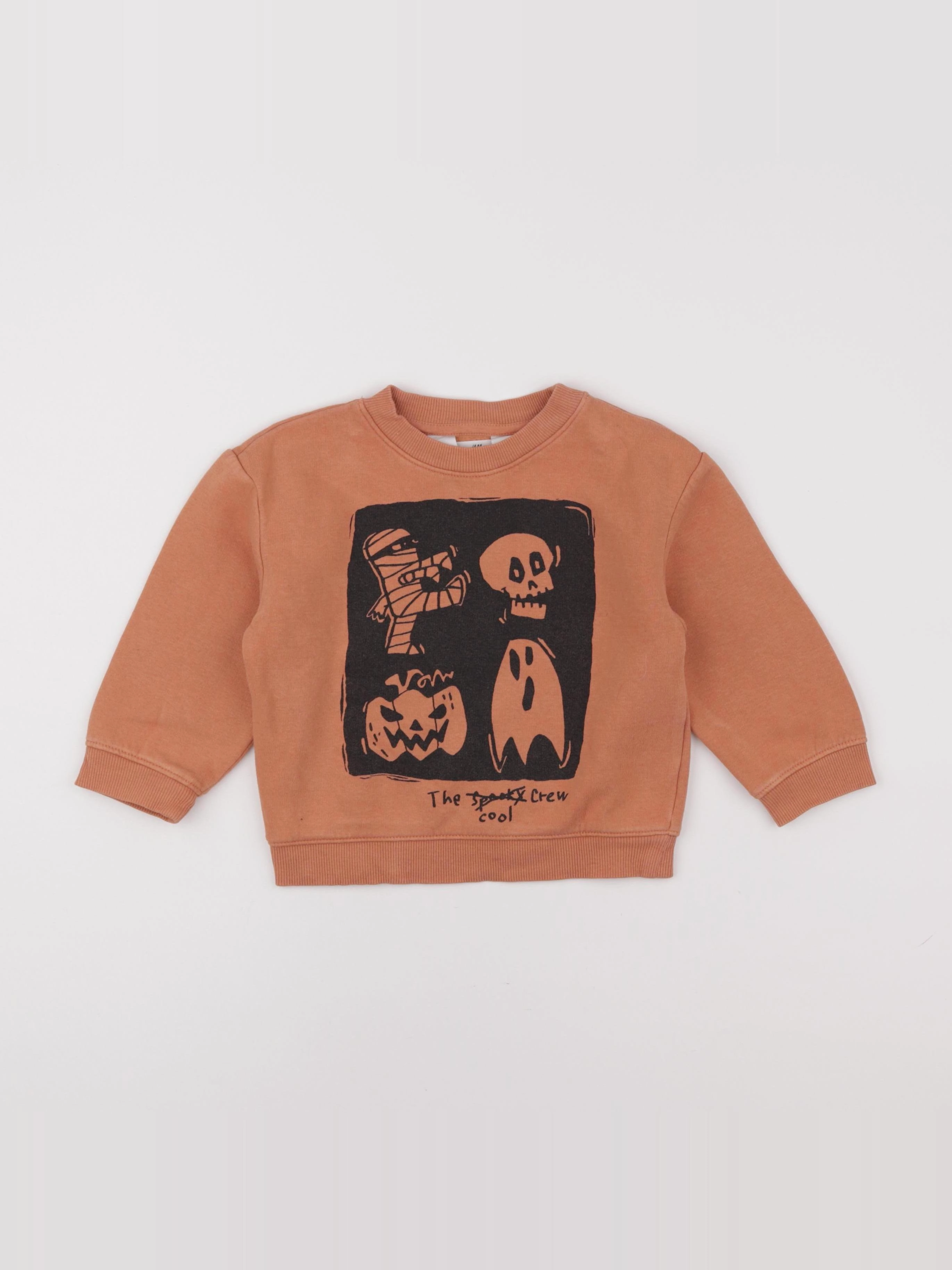 H&M - sweat orange - 18/24 mois