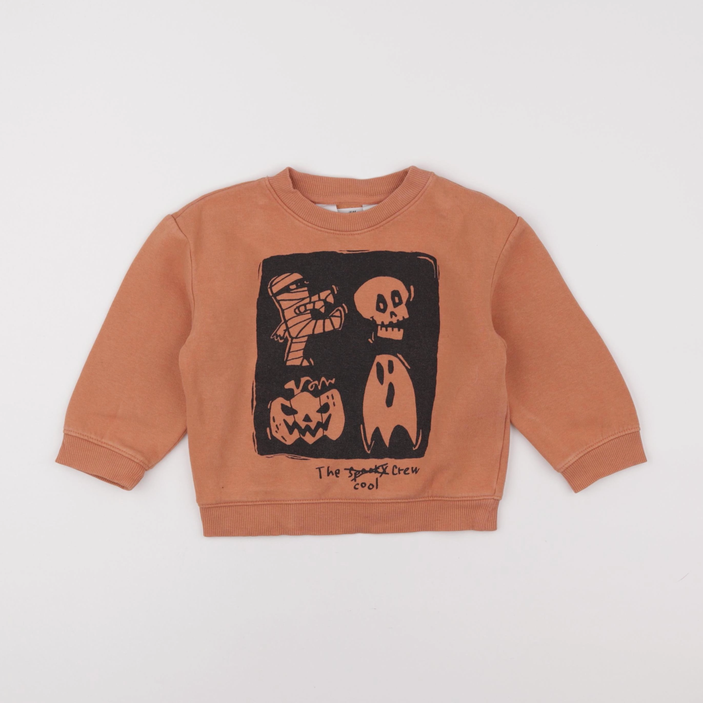 H&M - sweat orange - 18/24 mois
