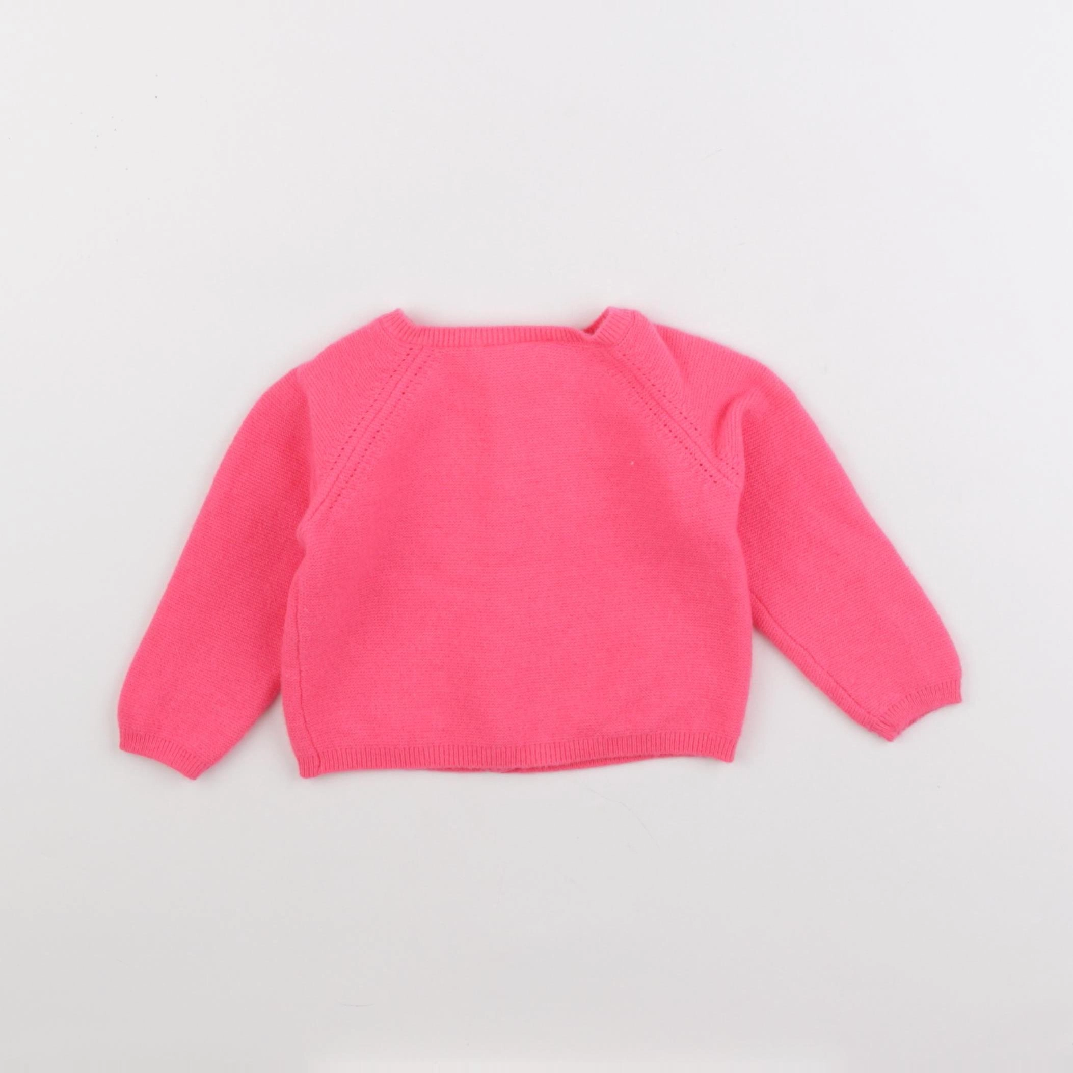 Jacadi - gilet rose - 12 mois