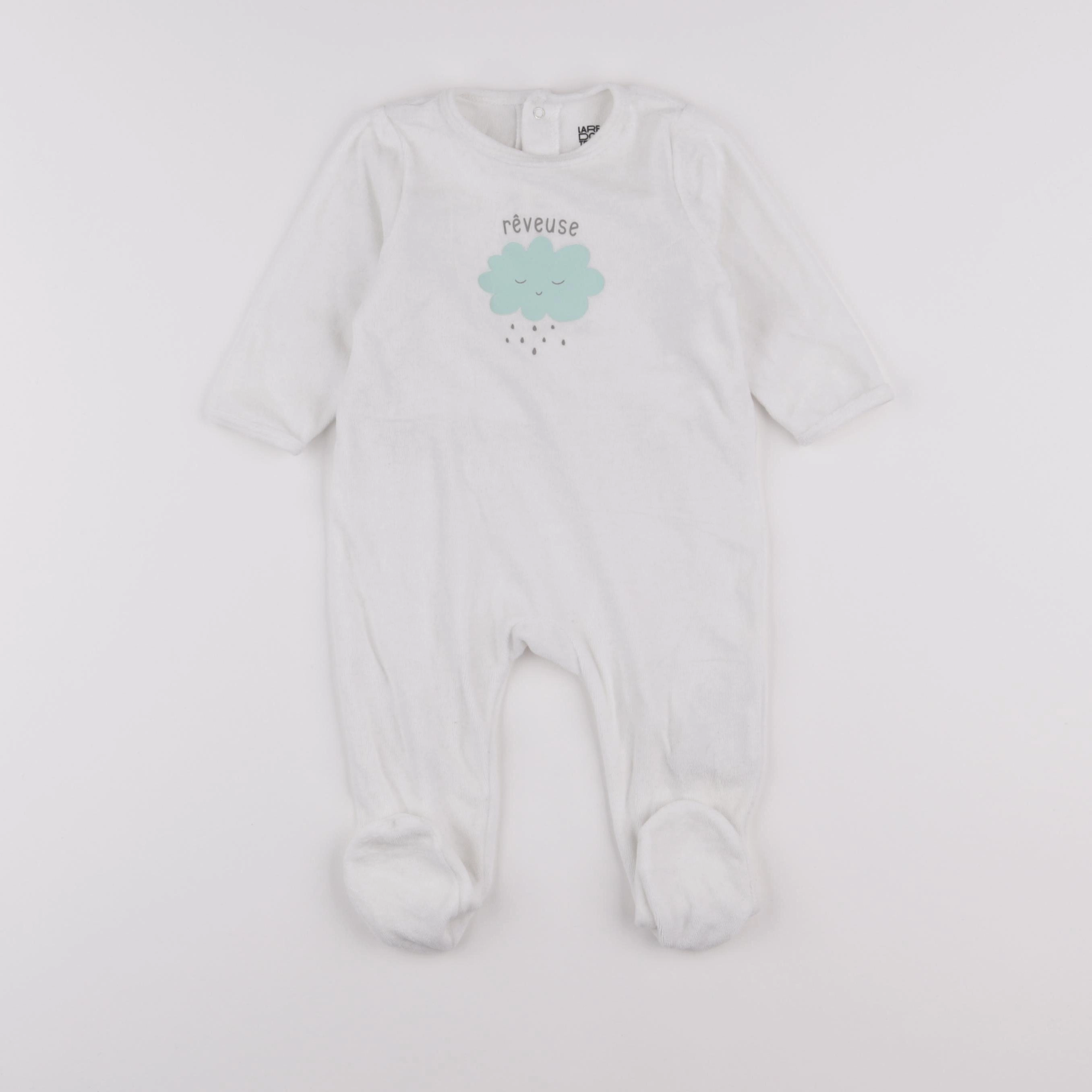 La Redoute - pyjama velours blanc - 9 mois