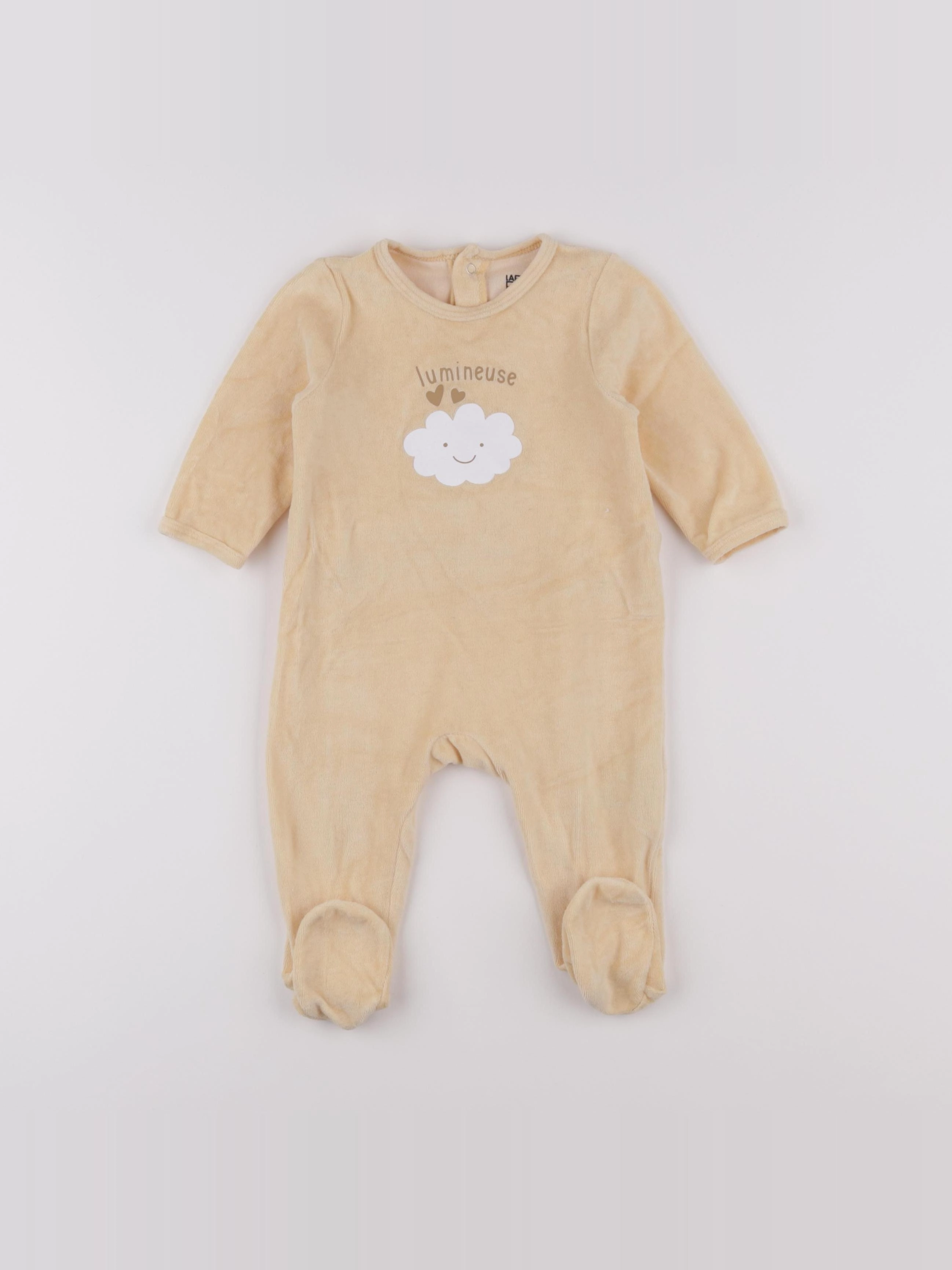 La Redoute - pyjama velours jaune - 9 mois