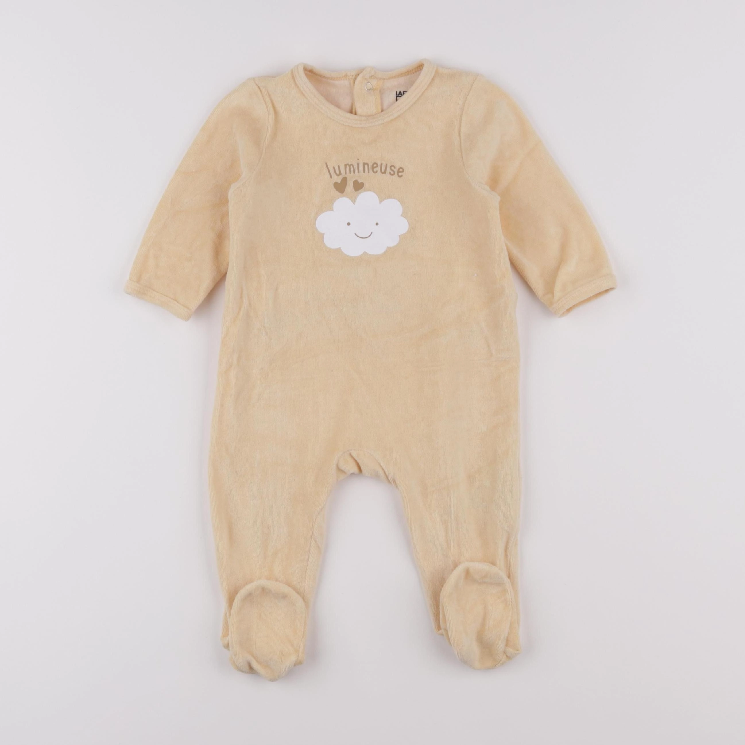 La Redoute - pyjama velours jaune - 9 mois