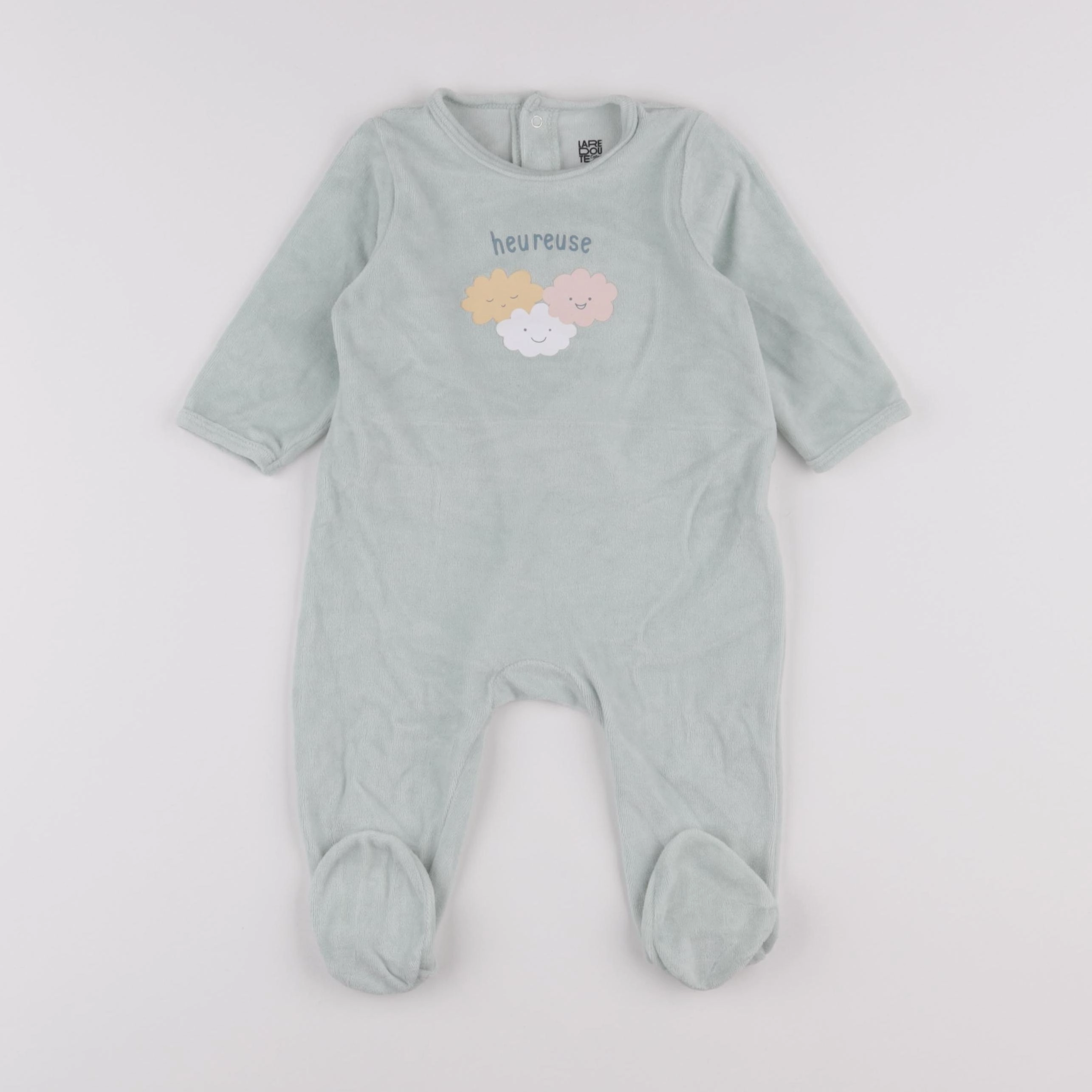 La Redoute - pyjama velours vert - 9 mois
