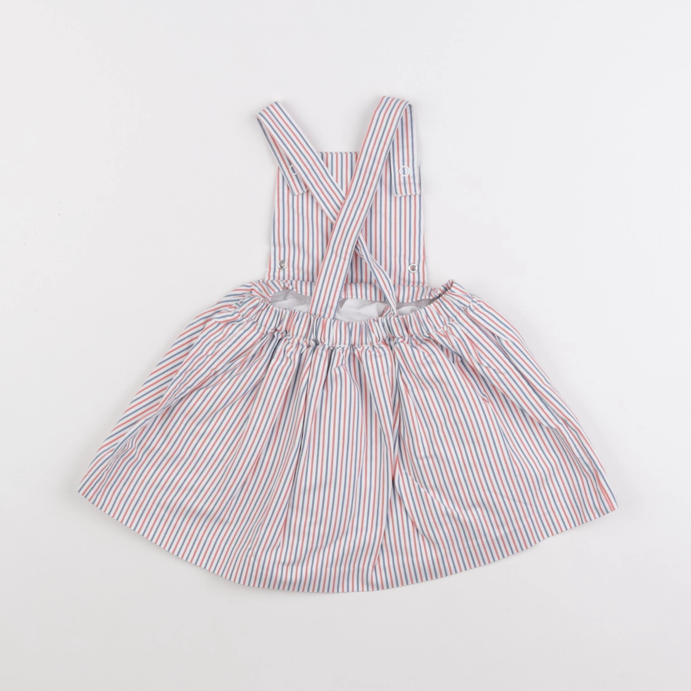 Jacadi - robe blanc, bleu, rouge - 18 mois