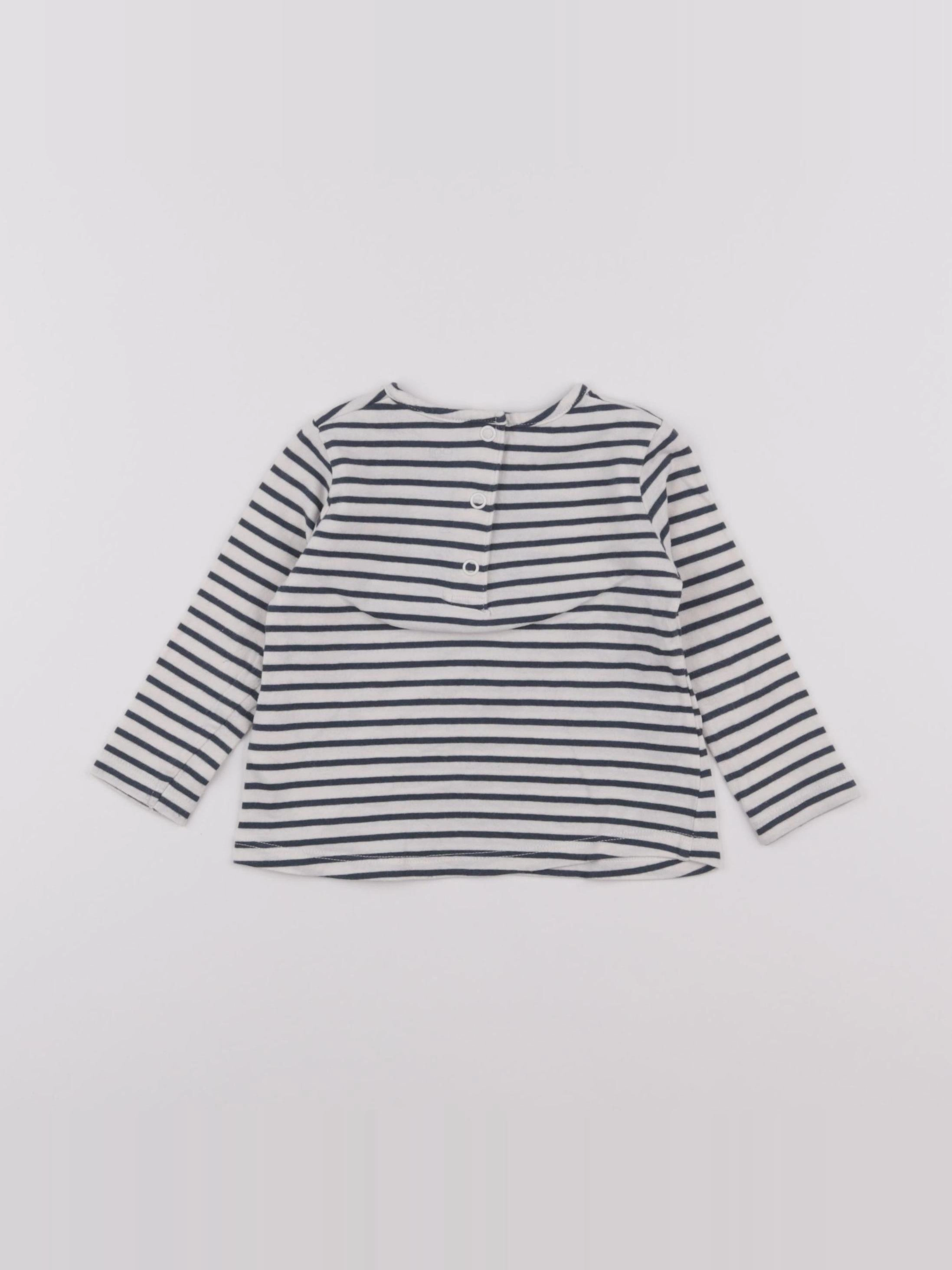 La Redoute - tee-shirt beige, bleu - 9 mois