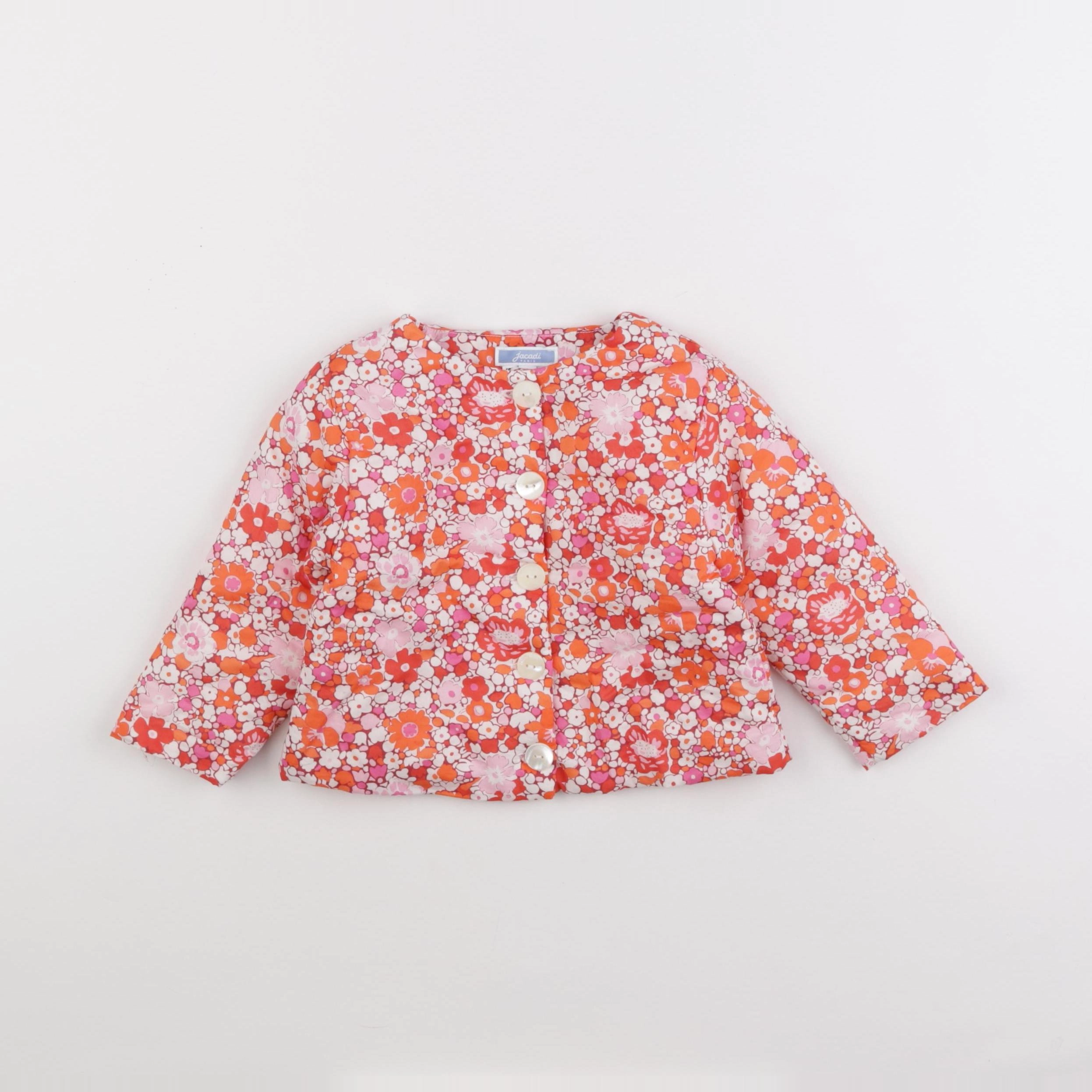 Jacadi - veste orange, rose - 18 mois
