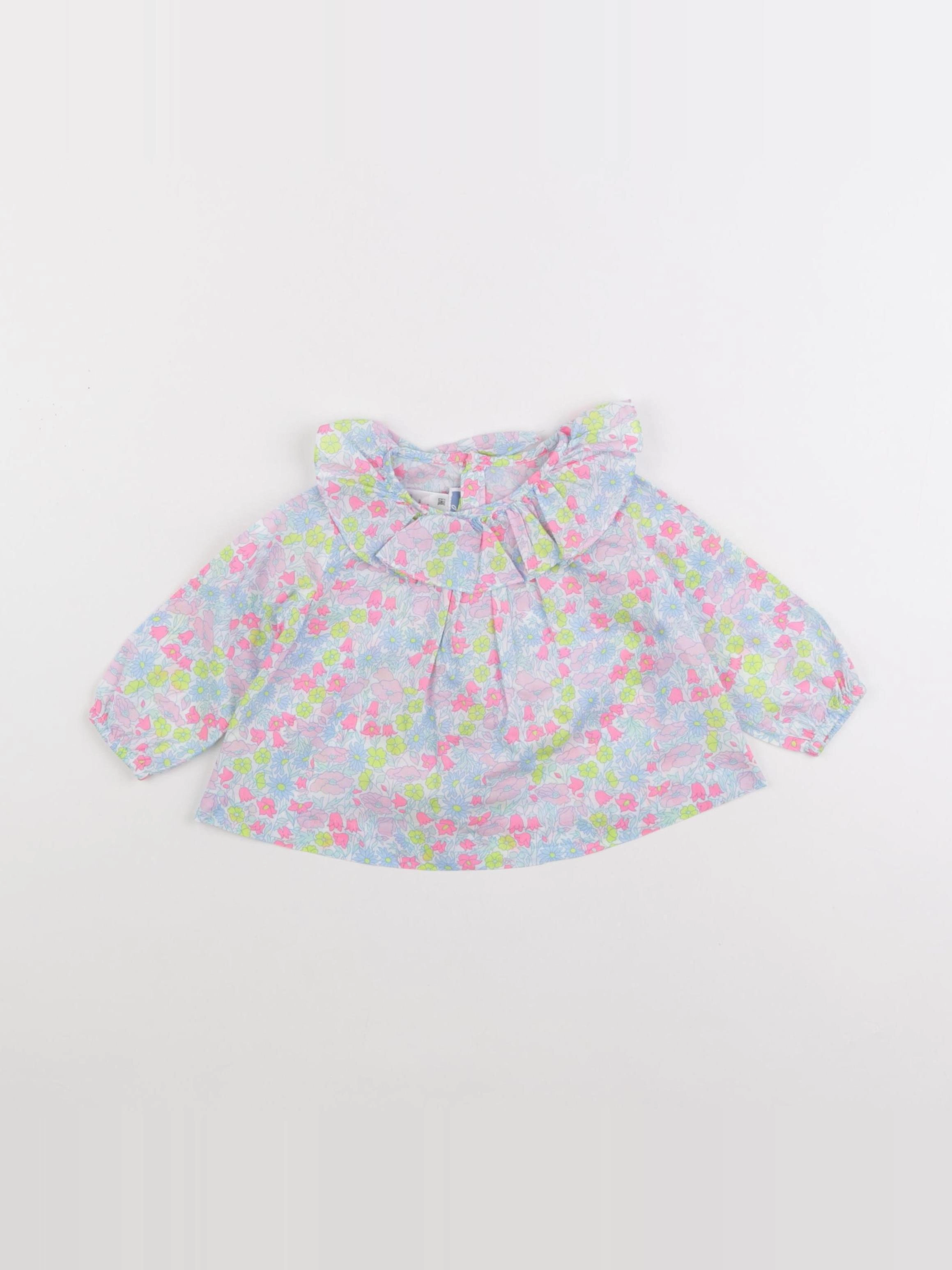 Jacadi - blouse liberty multicolore - 6 mois