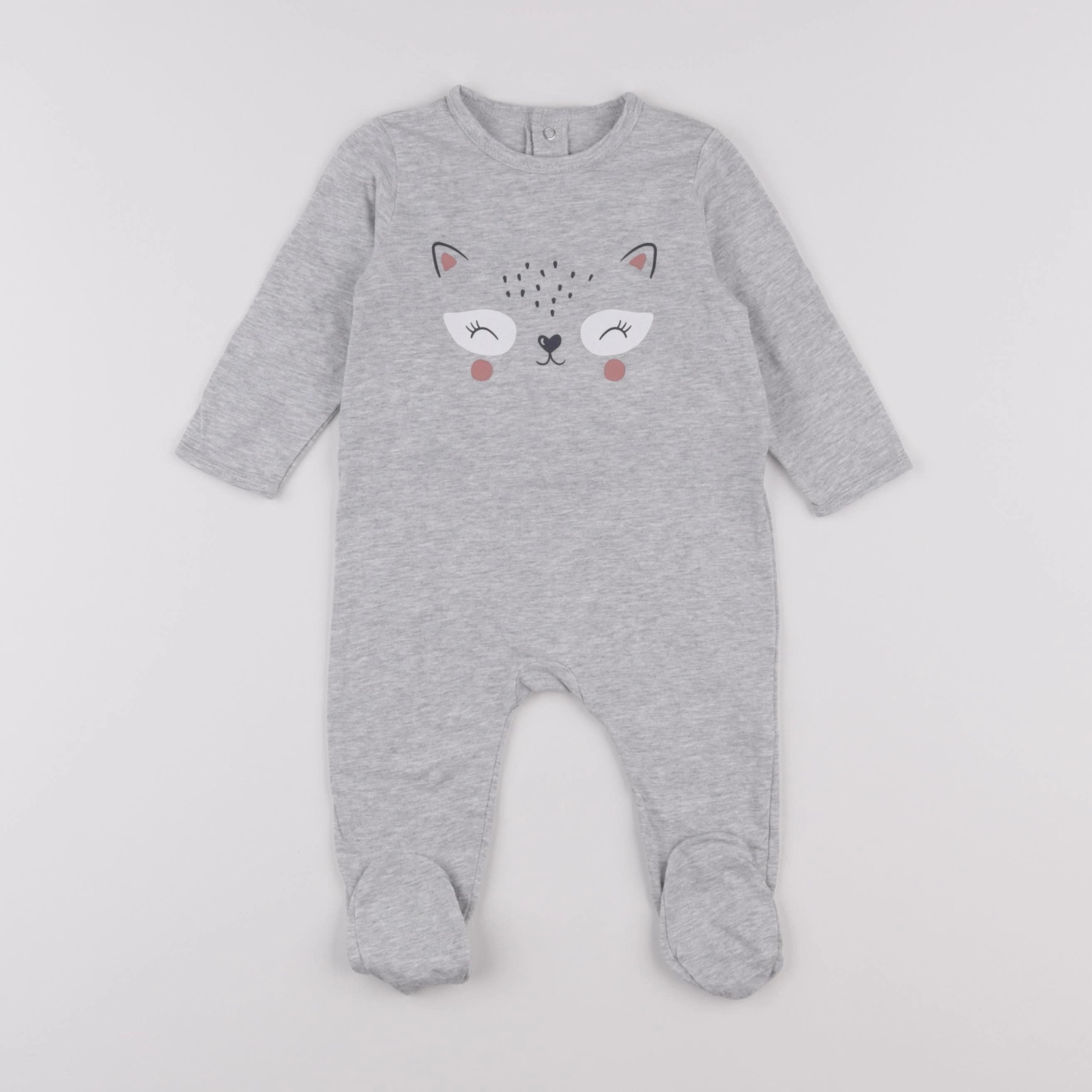 La Redoute - pyjama coton gris - 9 mois