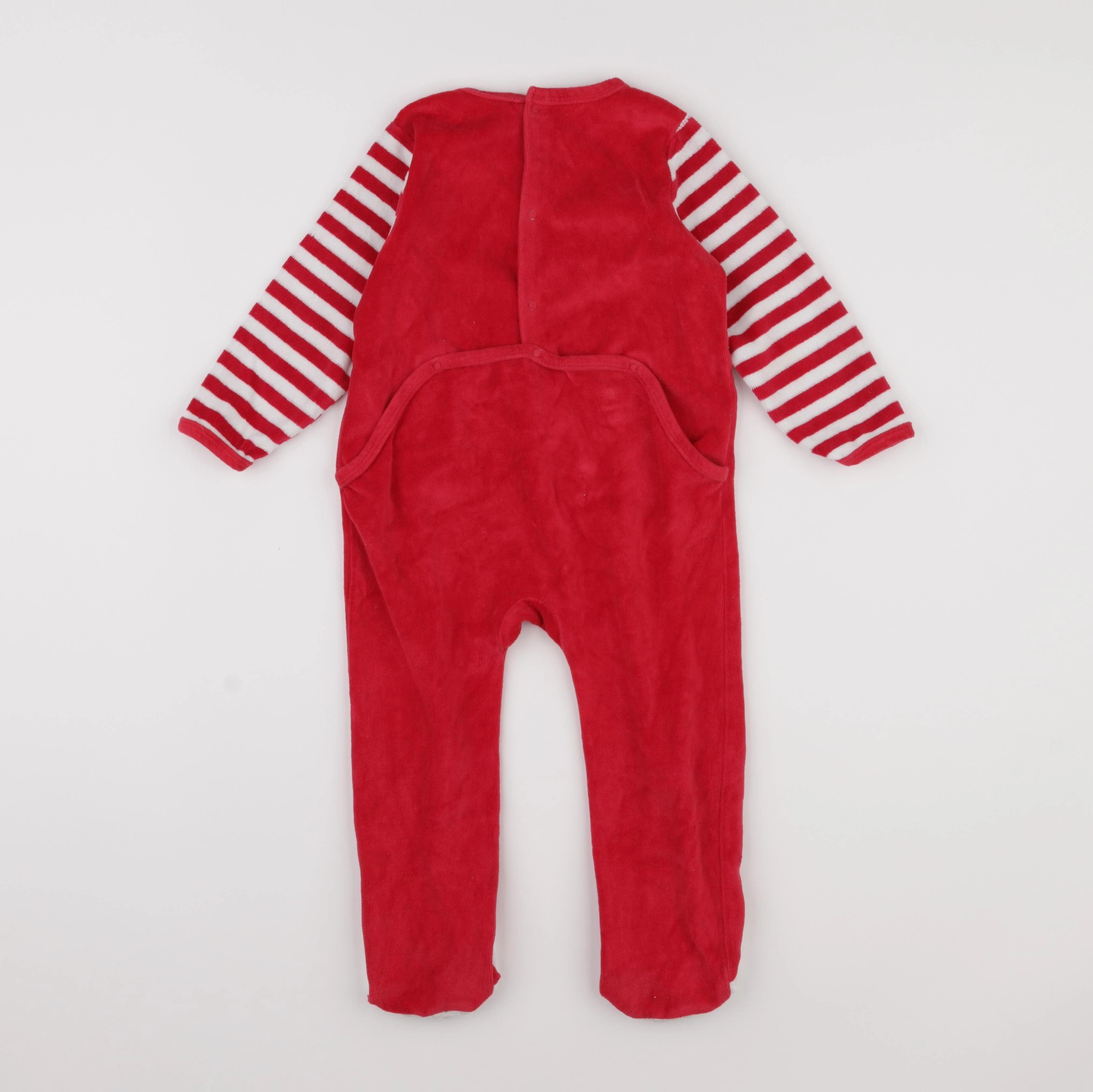 Vertbaudet - pyjama velours rouge - 2 ans